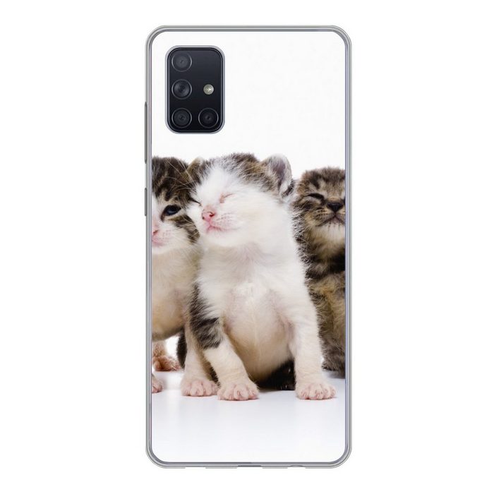 MuchoWow Handyhülle Katze - Haustiere - Fell - Porträt Phone Case Handyhülle Samsung Galaxy A71 Silikon Schutzhülle