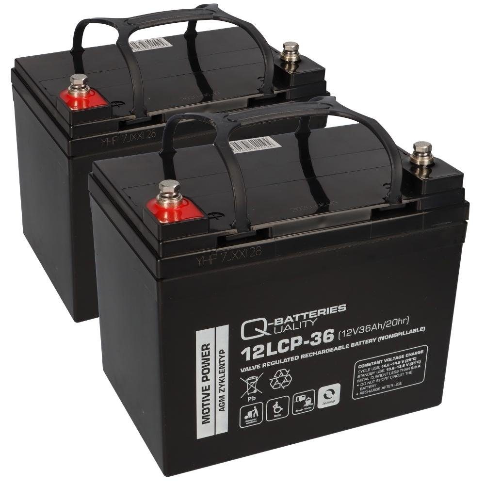 Akku kompatibel E-Mobil Dietz Bechle 2x 12V 36Ah Elektromobil-Akku