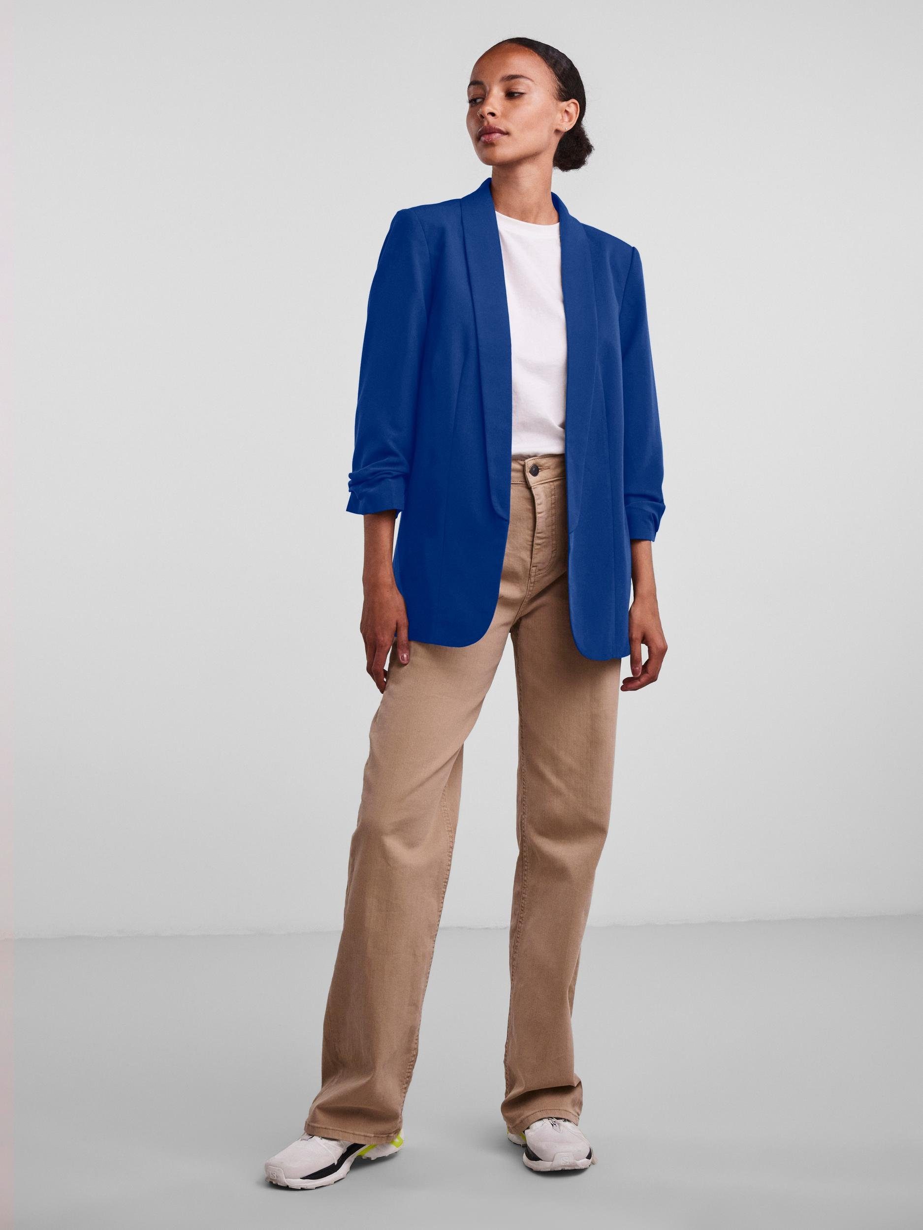 pieces Blusenblazer PCBOSELLA 3/4 BLAZER NOOS Materialmix, regular fit