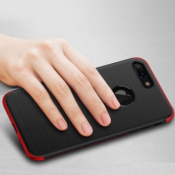 König Design Handyhülle Apple iPhone 8 Plus, Apple iPhone 8 Plus Handyhülle Backcover Rot