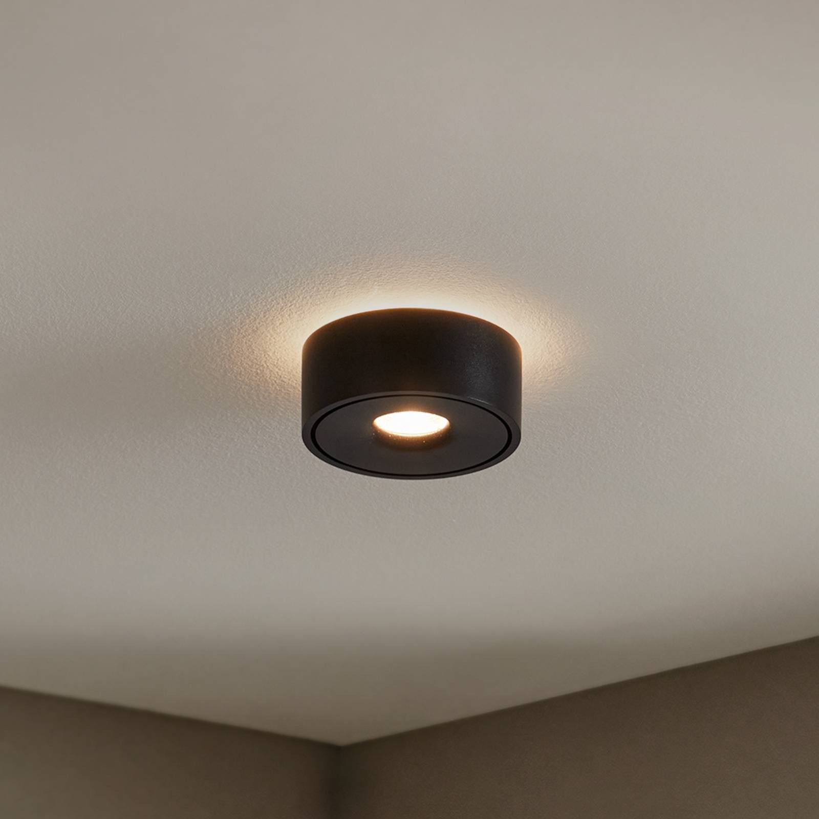 Arcchio Deckenleuchten Rotari, LED, Metall, Schwarz warmweiß IP20, LED 13,9 W gesamt, warmweiß
