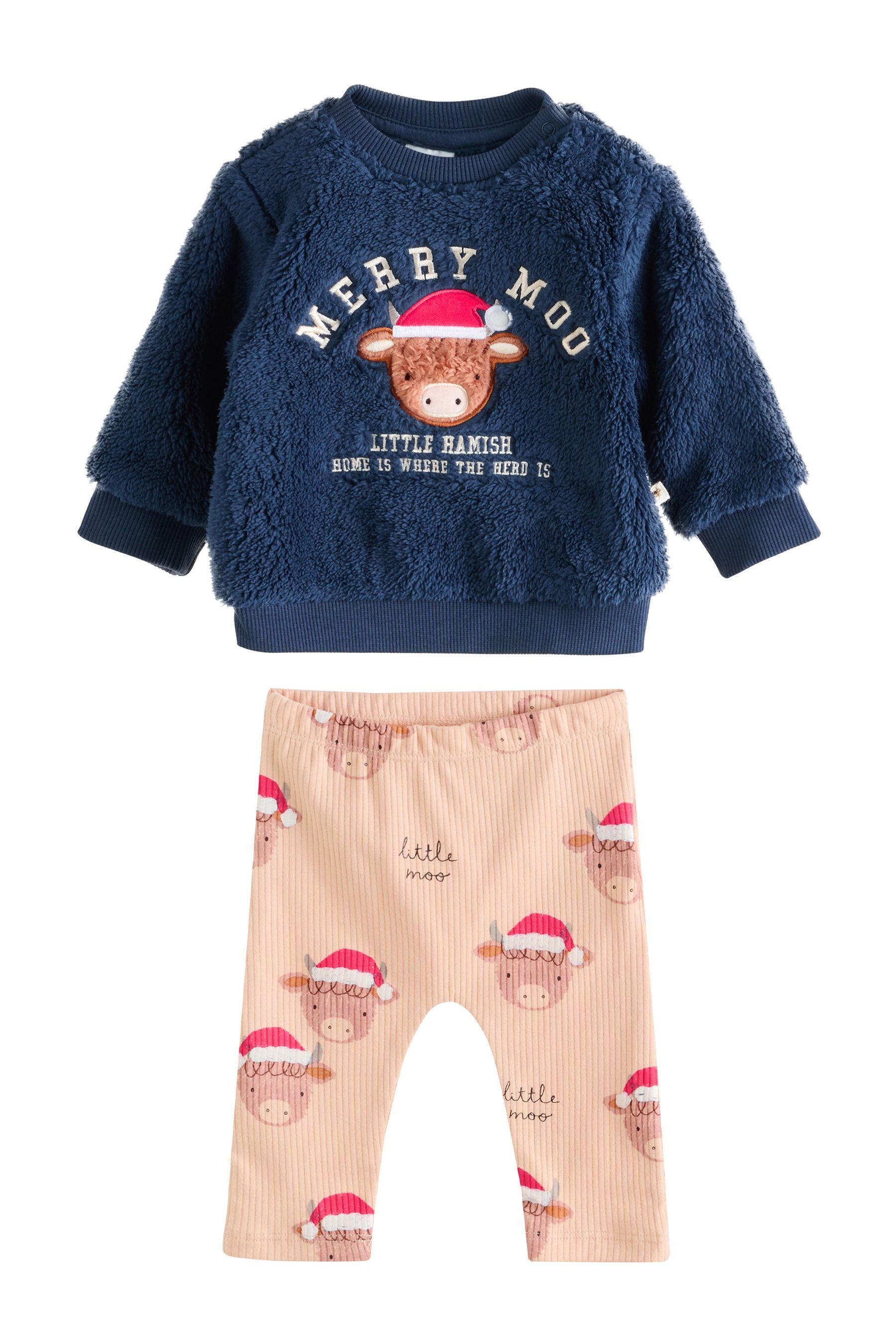 Next Top & Leggings Baby-Set mit Fleeceoberteil und Leggings (2-tlg)