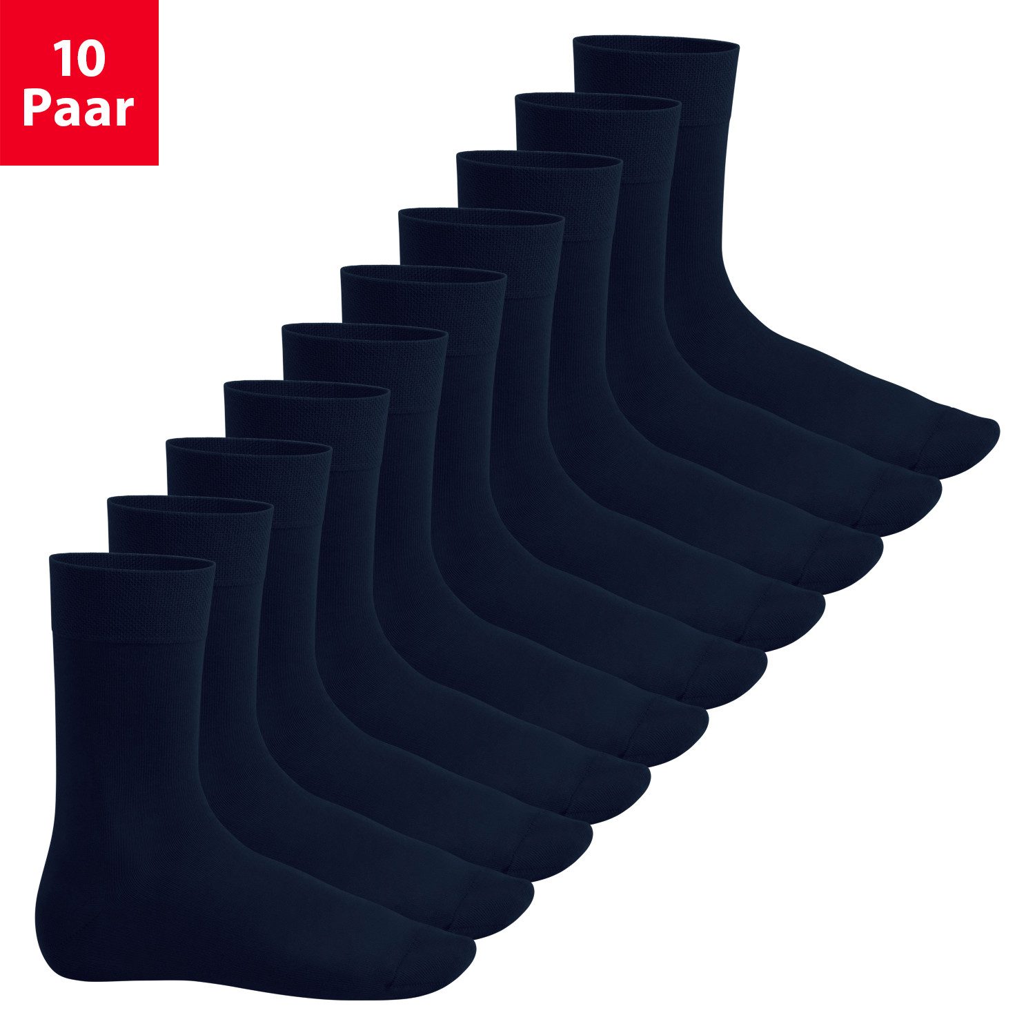 Basicsocken EVERYDAY! 10 PAAR Damen Herren Socken mit Baumwolle Basic Socken
