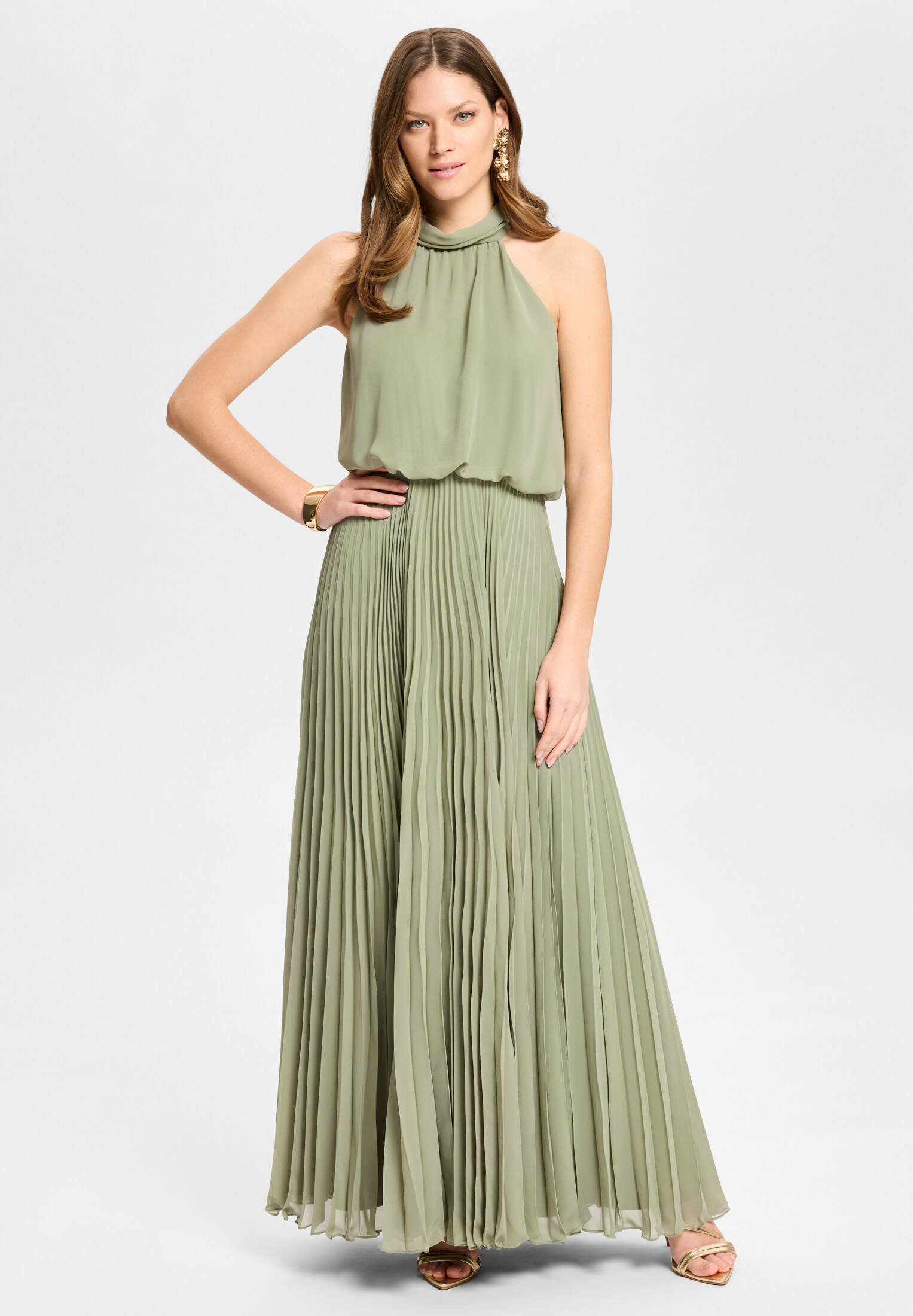 SWING Abendkleid - Abendkleid aus Chiffon mit Plisseerock Taillierter Schnitt mit fließendem Rockteil