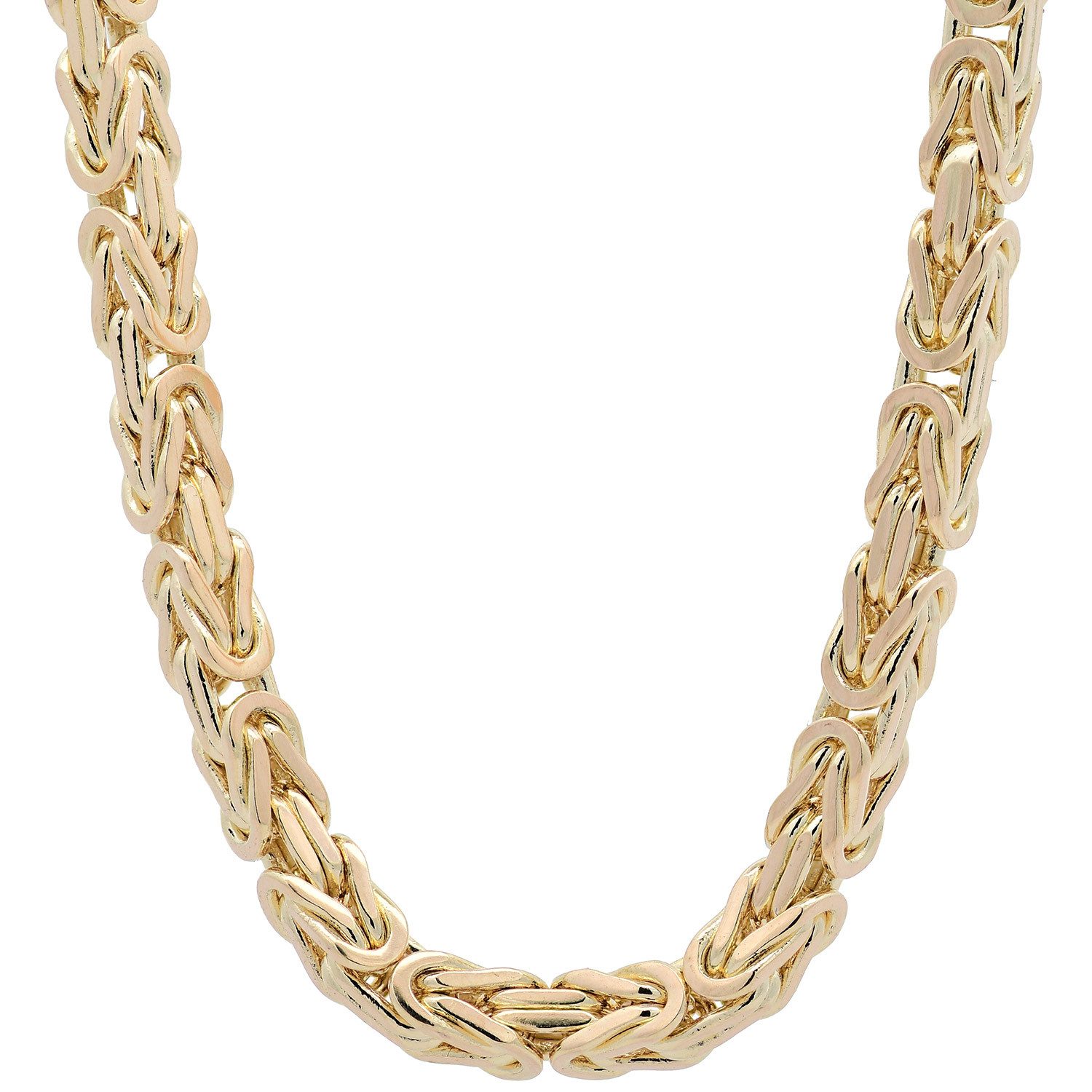 HOPLO Königskette Goldkette Königskette Länge 21cm - Breite 3,5mm - 750-18 Karat Gold, Made in Germany