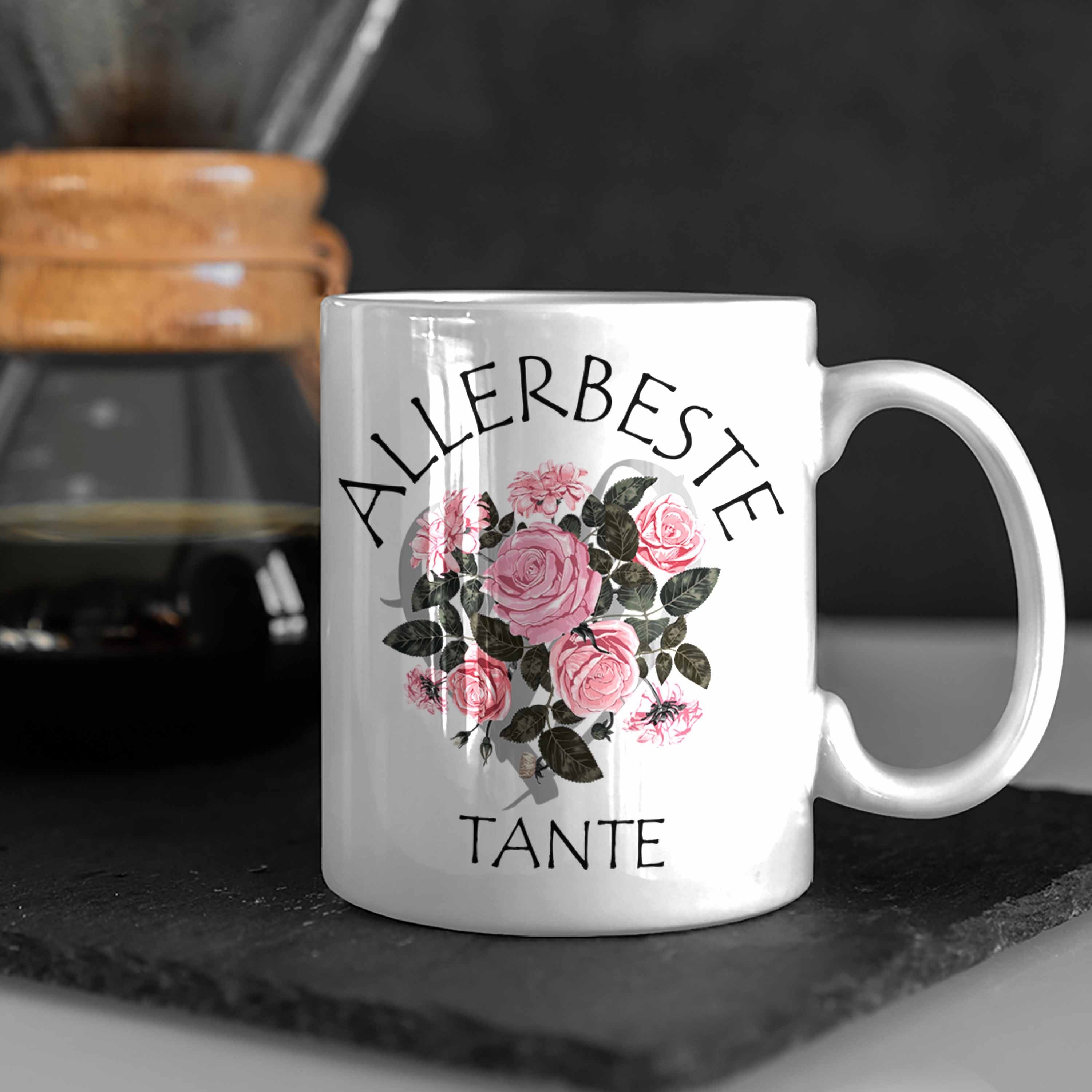 für Beste - Geburtstag Tasse Kaffeetasse Trendation Beste Tante Weiss Welt Geschenk Tasse Trendation der Tante Geschenkidee