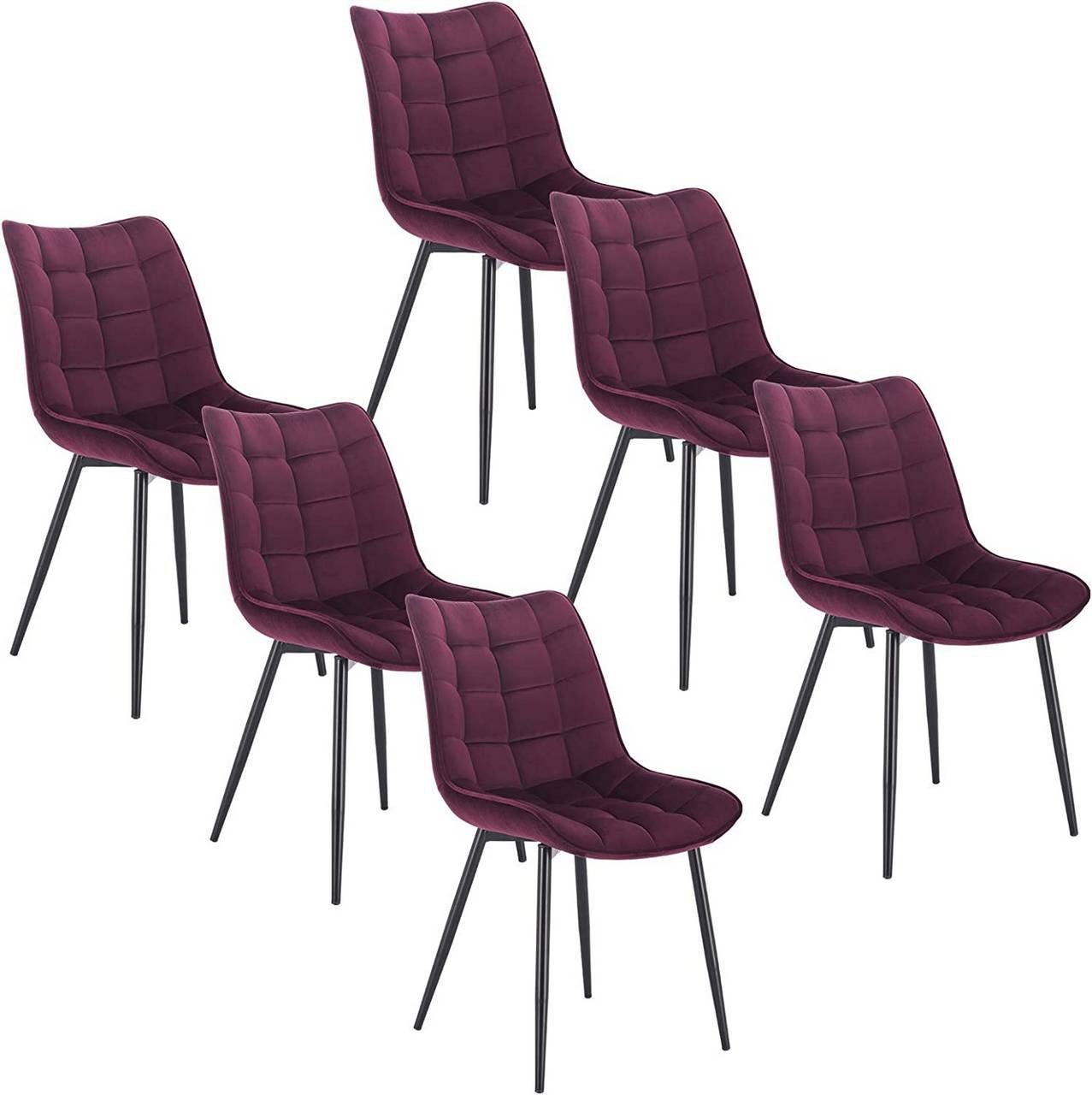 Woltu 4-Fußstuhl Polsterstuhl aus Design St), Stuhl, (6 Samt Küchenstuhl