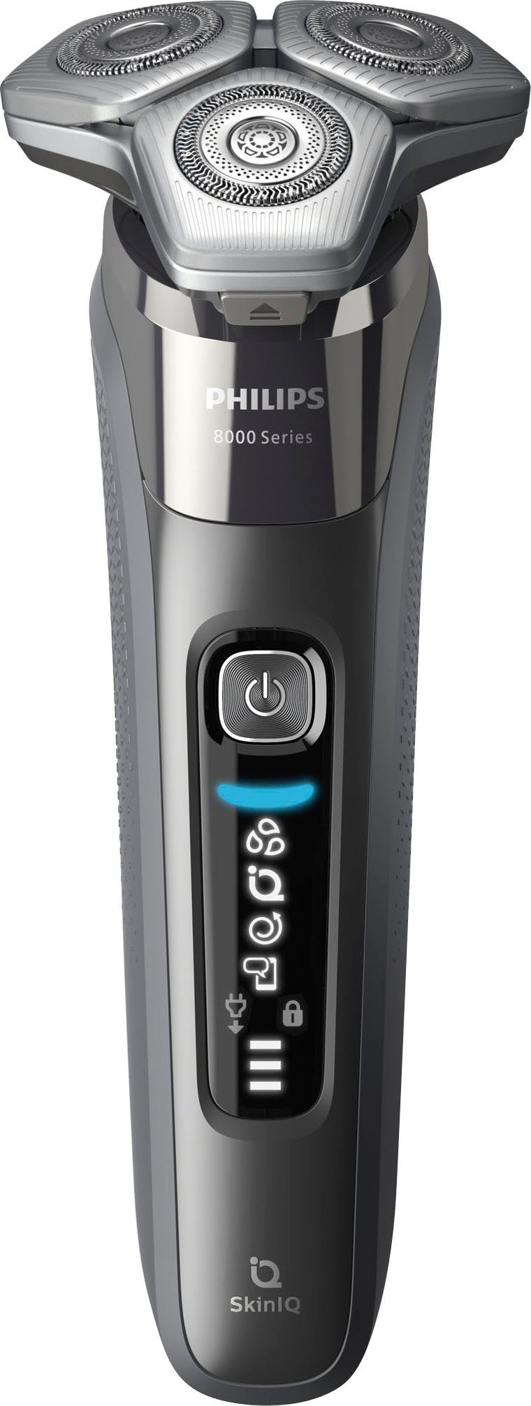 Technologie S8697/35, ausklappbarer Shaver Präzisionstrimmer, Ladestand, Elektrorasierer Series mit SkinIQ Philips 8000 Etui,