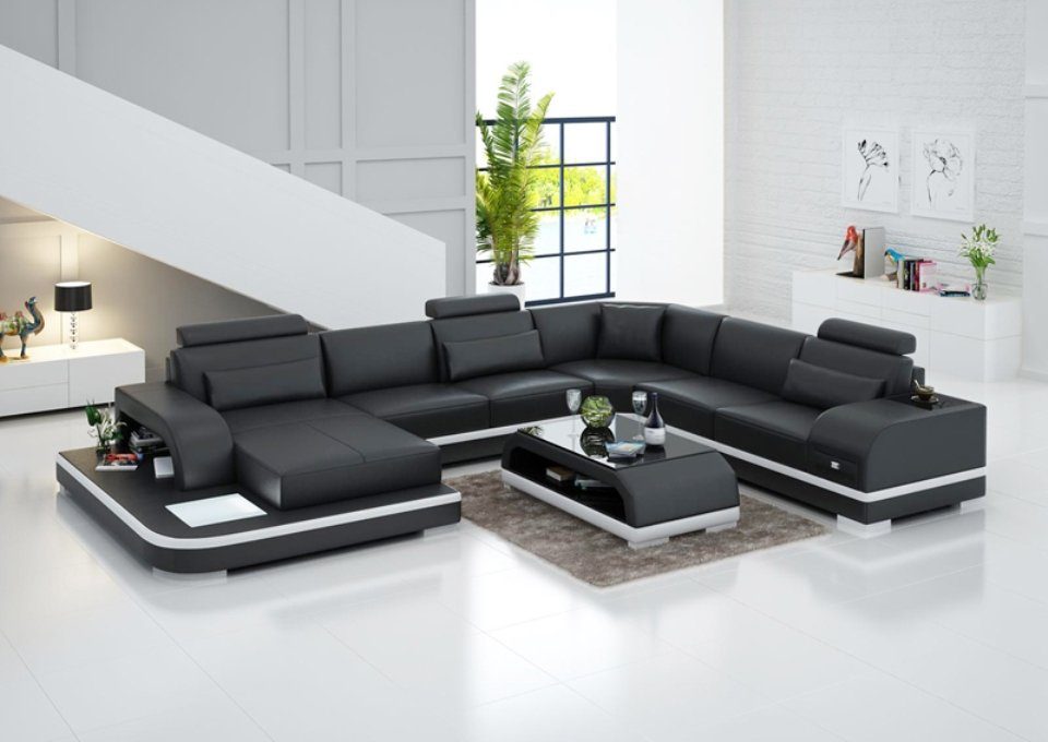 JVmoebel Ecksofa, Ledersofa Eck Ecksofa Couch Design Sofa Modern Wohnlandschaft