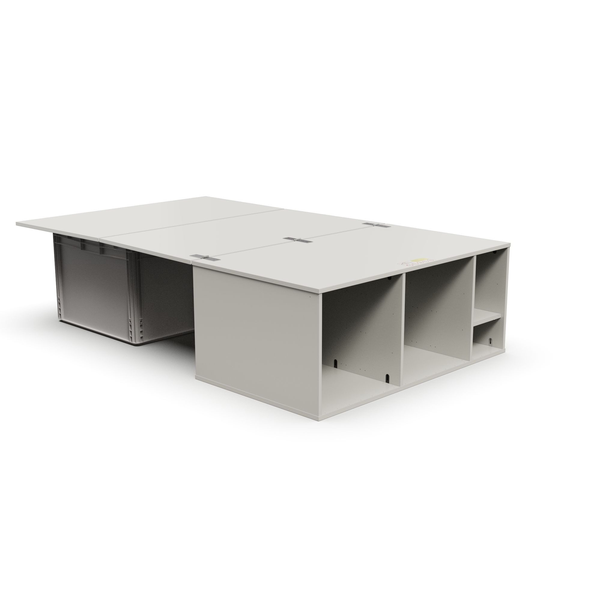 freeheit Schrankmodule (Minivan Einfache Campingbox Heckbettsystem Schlafsystem mit Euroboxen) Van Hochdachkombi Campervan Ausbau Campingbox Freeheit Flexicamp 1013