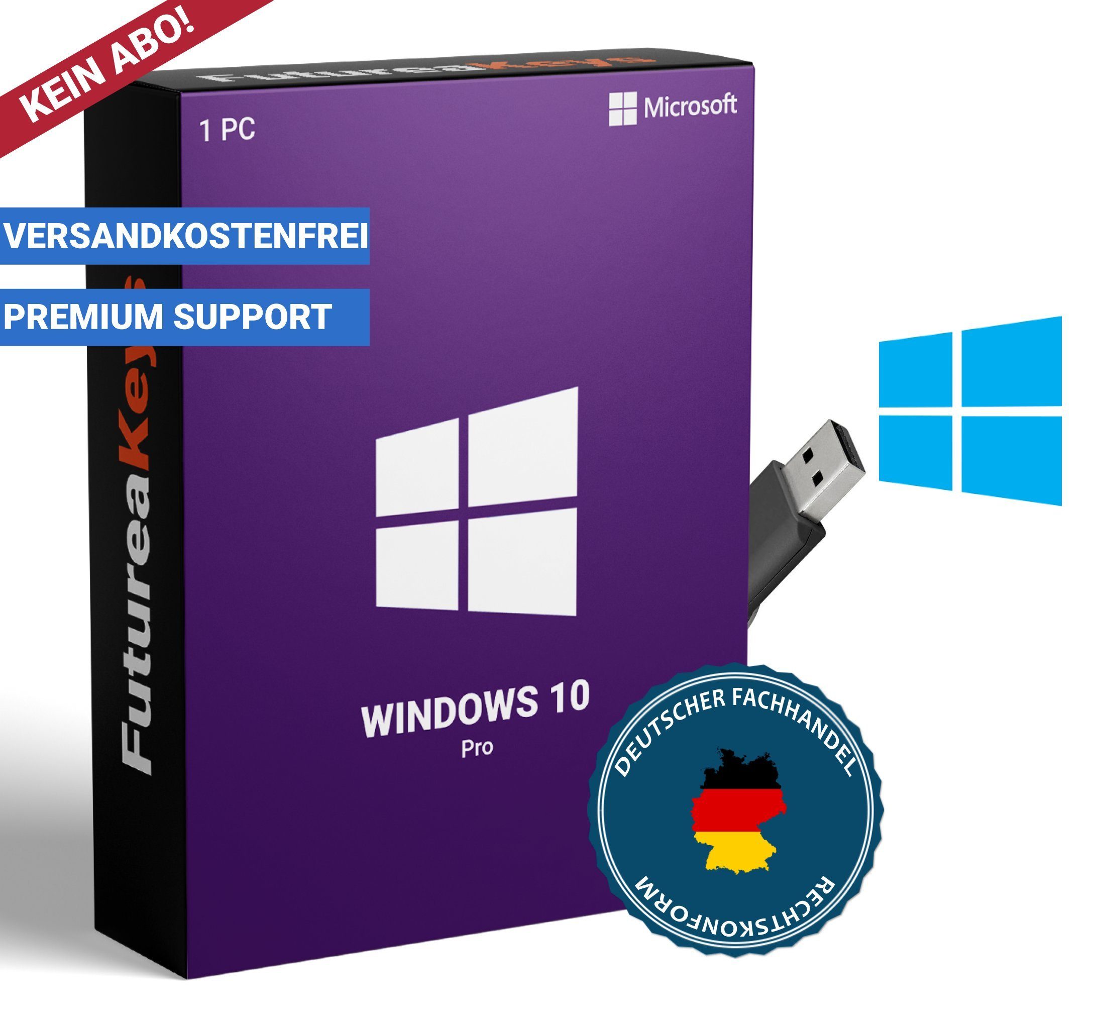 Microsoft Microsoft Windows 10 Pro Betriebssystem Professional inkl.  Produktschlüssel und bootfähigem USB-Stick Vollversion (Betriebssystem)  online kaufen | OTTO