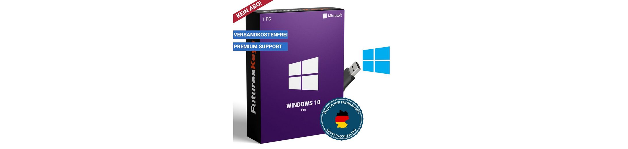 Microsoft Microsoft Windows 10 Pro Betriebssystem Professional inkl. Produktschlüssel und