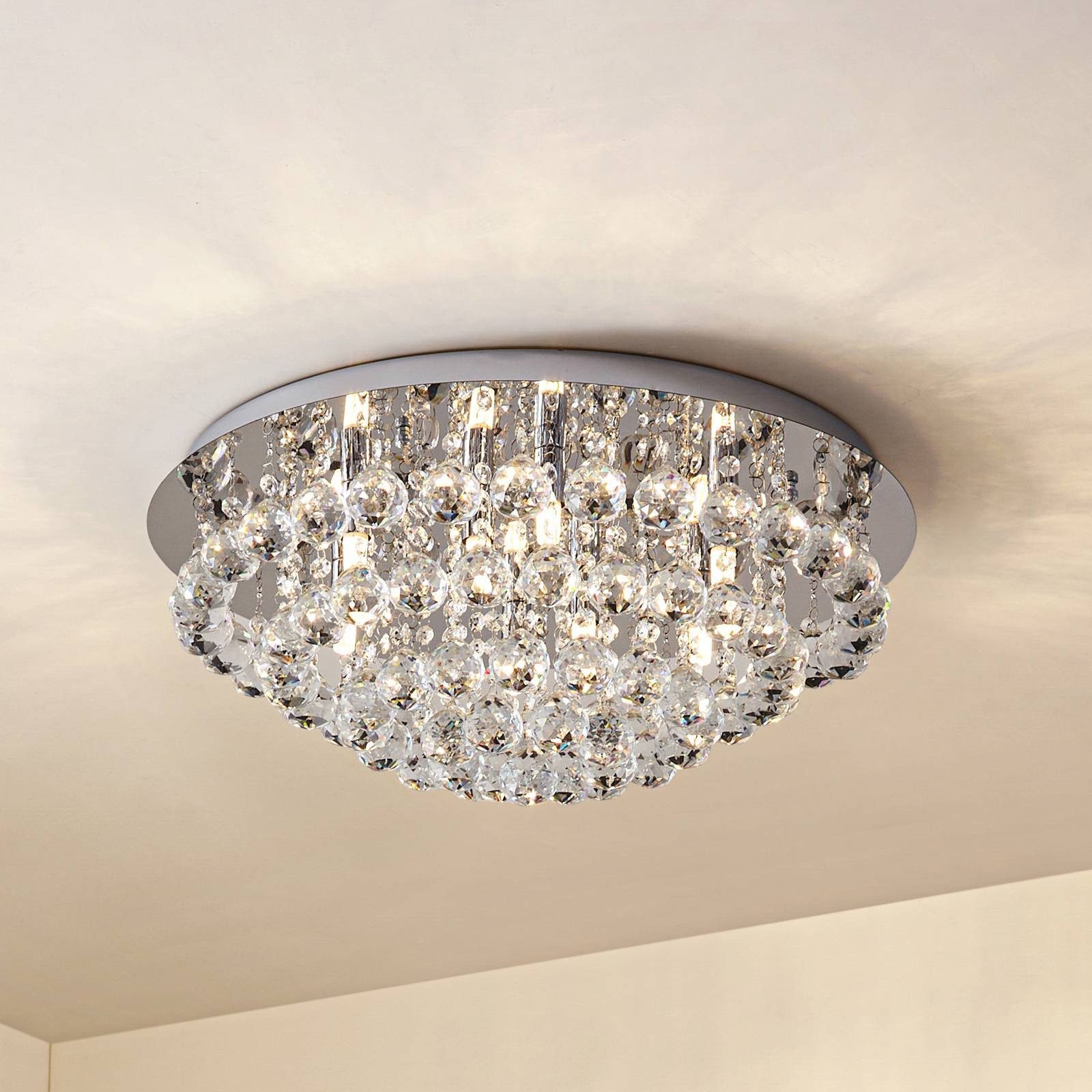 Lindby Deckenleuchten Antonino, Chrom IP20, 8 x 40 W LED