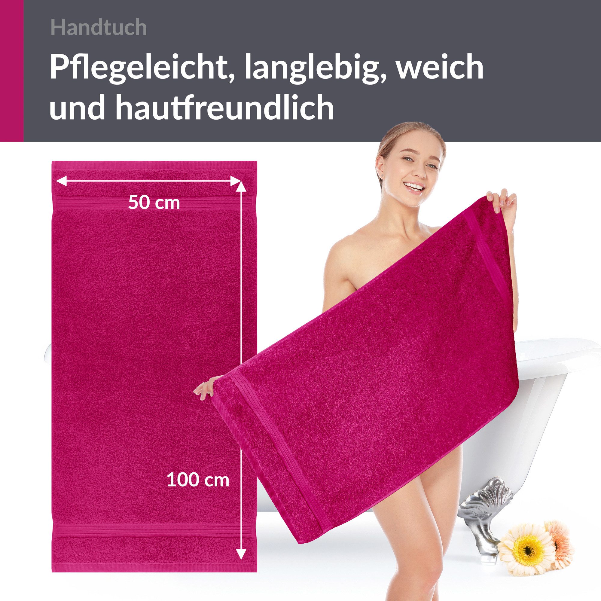 Lashuma Handtücher Linz, Frottee (2-St), Frottee Sporthandtücher Damen pink günstig online kaufen