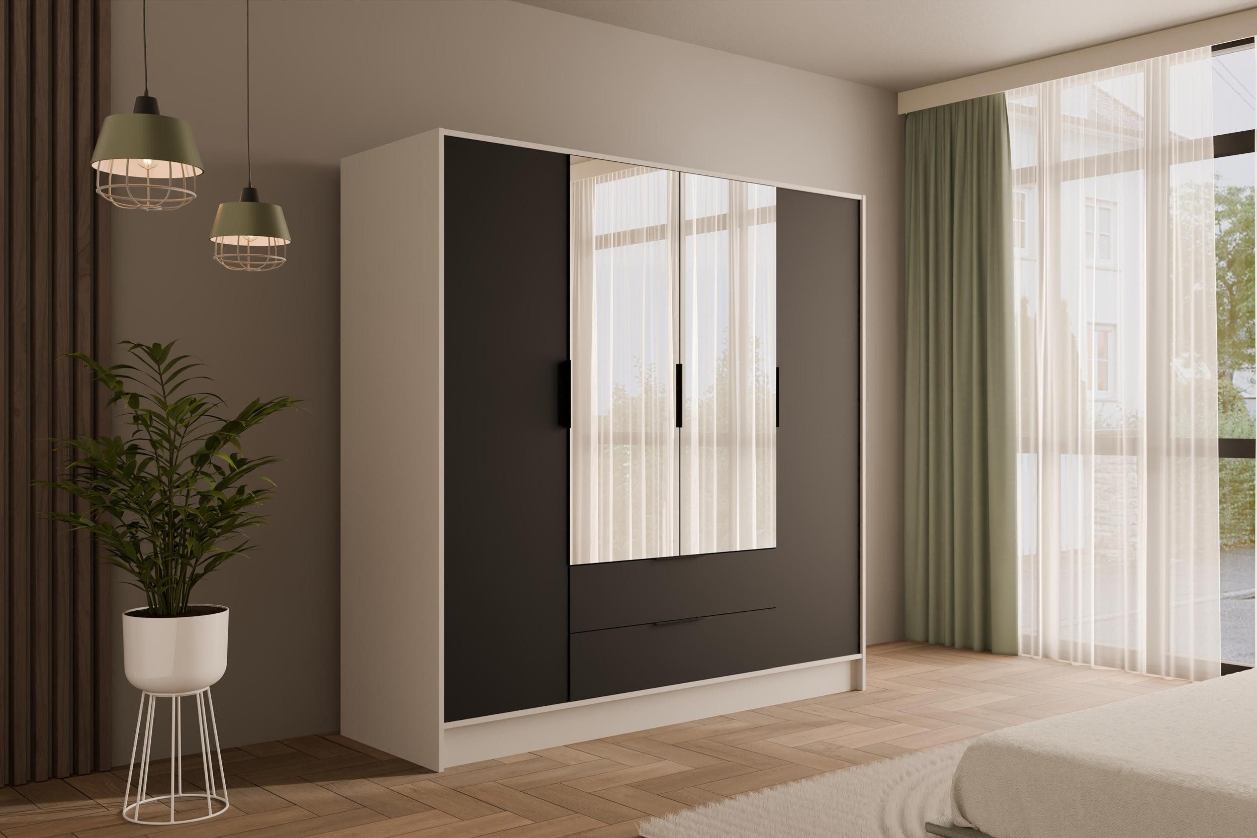 ALTDECOR Drehtürenschrank KOLIN (Kleiderschrank Garderobenschrank mit günstig online kaufen