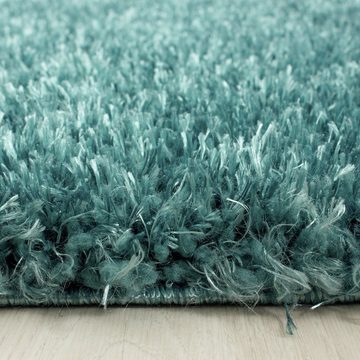 Teppich Unicolor - Einfarbig, SIMPEX24, Läufer, Höhe: 50 mm, Teppich Wohnzimmer Shaggy Einfarbig Flauschig versch. Far. und größ.