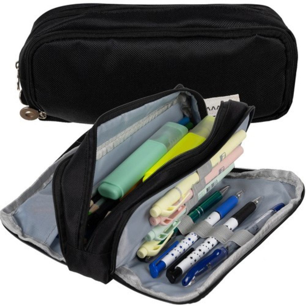 MAALEO Federmäppchen Federtasche Schreibtasche, (Spar-Set, 1-tlg., Stifttasche Schuletasche), Tasche mit 3 Fächern für Stifte