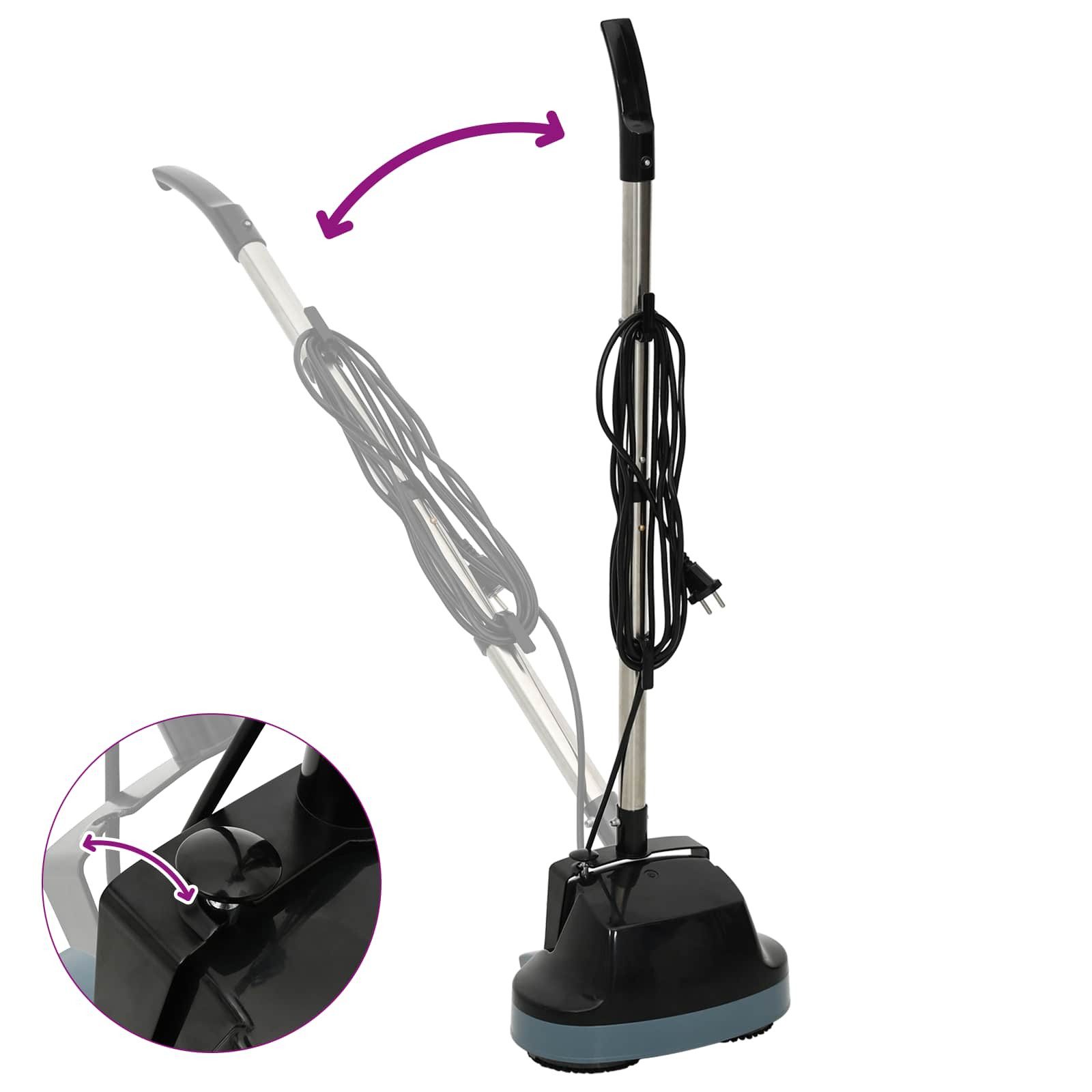 vidaXL Poliermaschine 5-in-1 Doppelkopf-Bodenschrubber & Polierer Schwarz, (1 tlg) – Bild 5 von 5