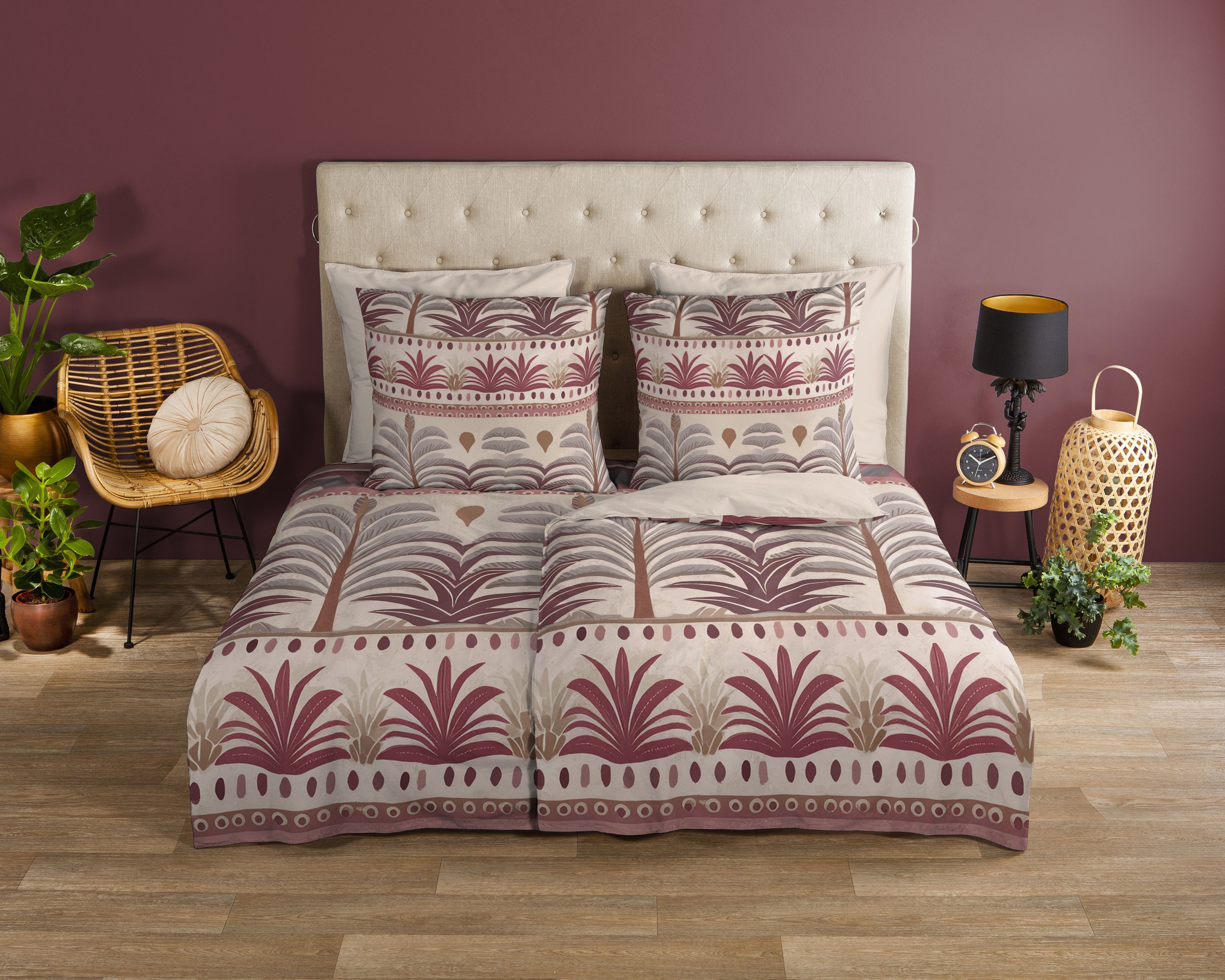 good morning Wendebettwäsche Cabana, Renforcé, 2 teilig, 100% Baumwolle, Renforcé, Reißverschluss, Wendeoptik, Art Deco