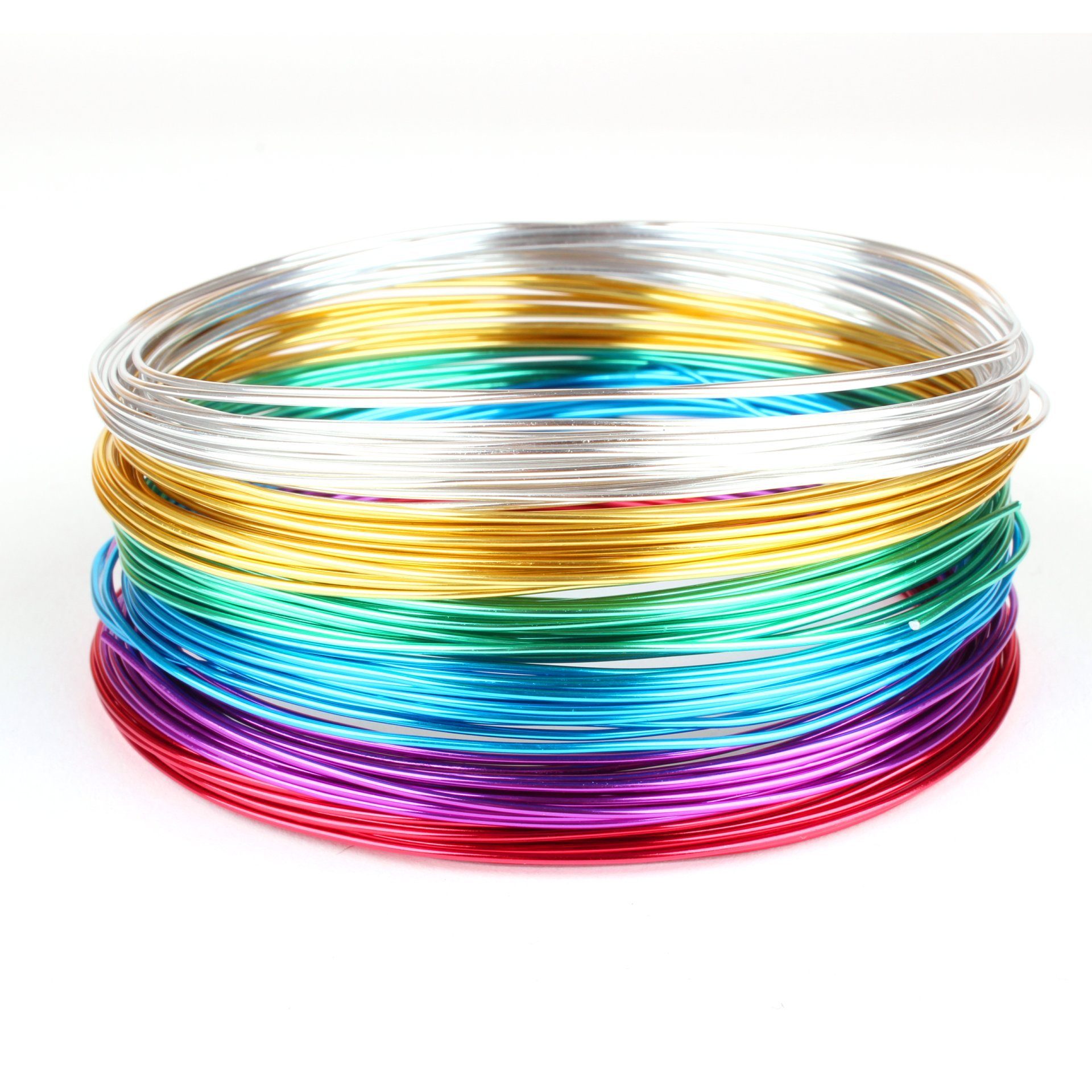 Goodwei Schmuckdraht Schmuckdraht-Set Basic 6 Farben auf Rollen (je 5m), Ø 1 mm, Eloxiert