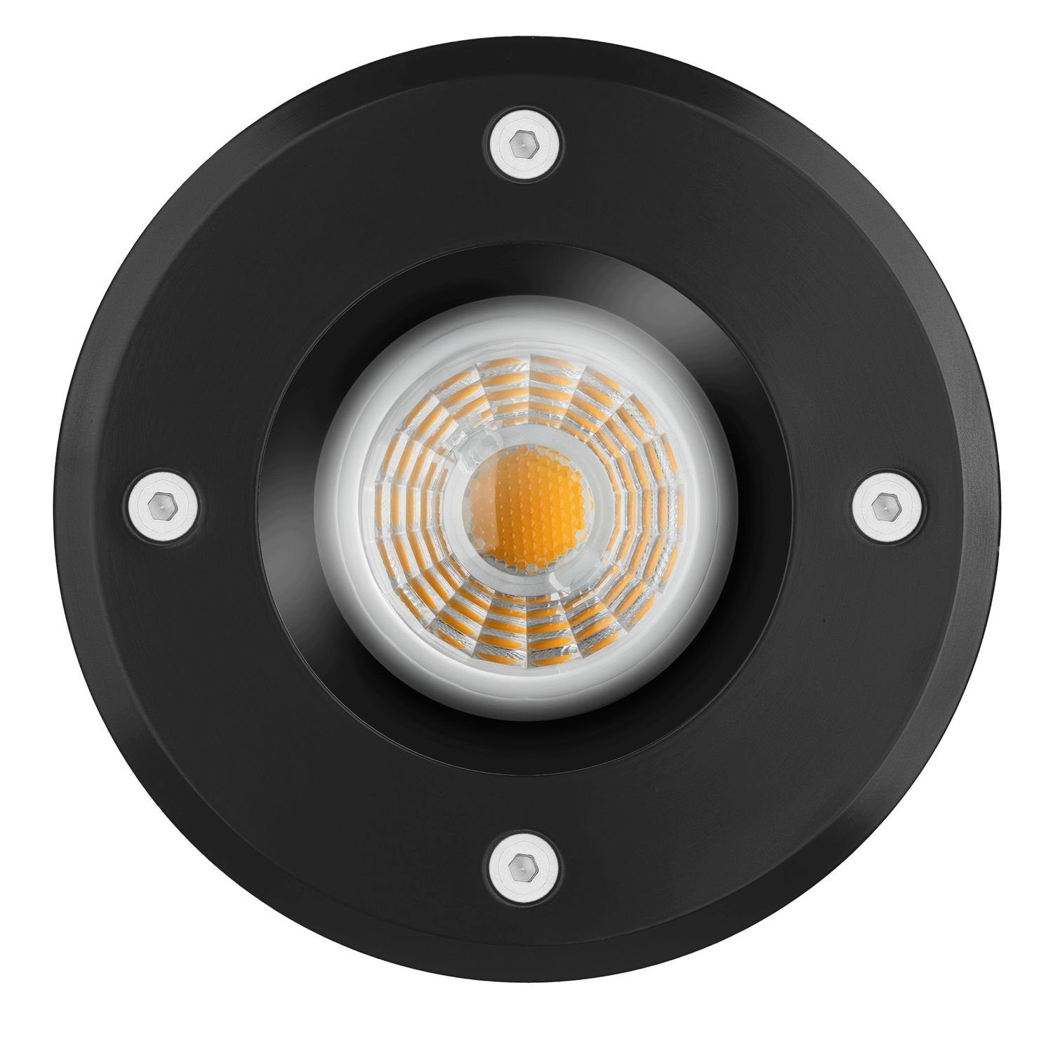 LEDANDO LED Einbaustrahler LED Schwarz LE Bodeneinbaustrahler mit LED Markenstrahler Set GU10 von