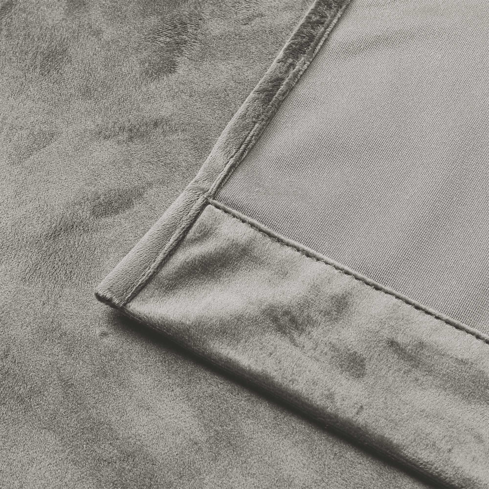 Samt Deko, blickdicht, Kräuselband Polyester Taupe Gardine St), weich Verdunkelung Kräuselband cm und 140x245 Haus (1 Vorhang