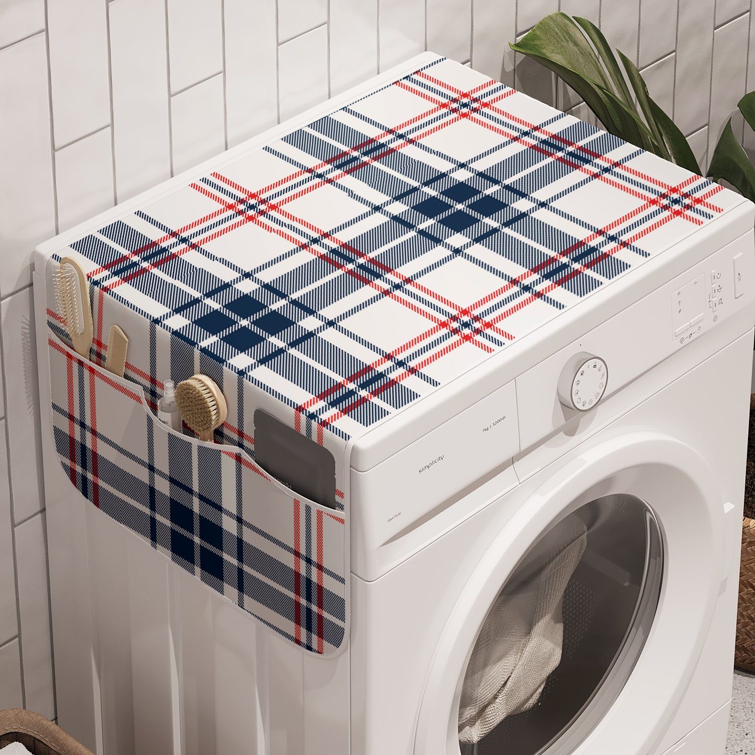 Waschmaschine für Plaid Trockner, Badorganizer Abakuhaus Anti-Rutsch-Stoffabdeckung und Britische Land-Muster