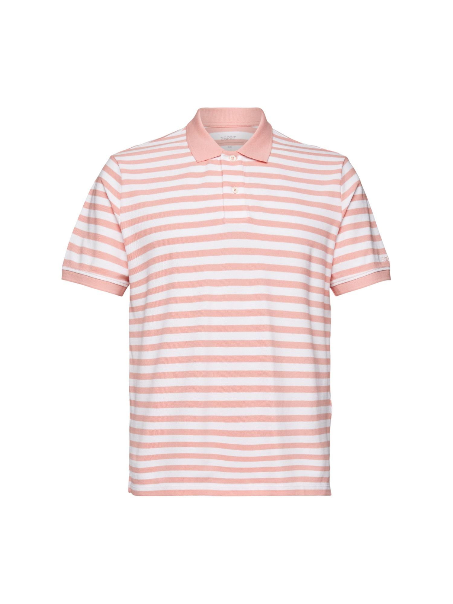 PINK Gestreiftes Esprit Slim-Fit-Poloshirt Poloshirt