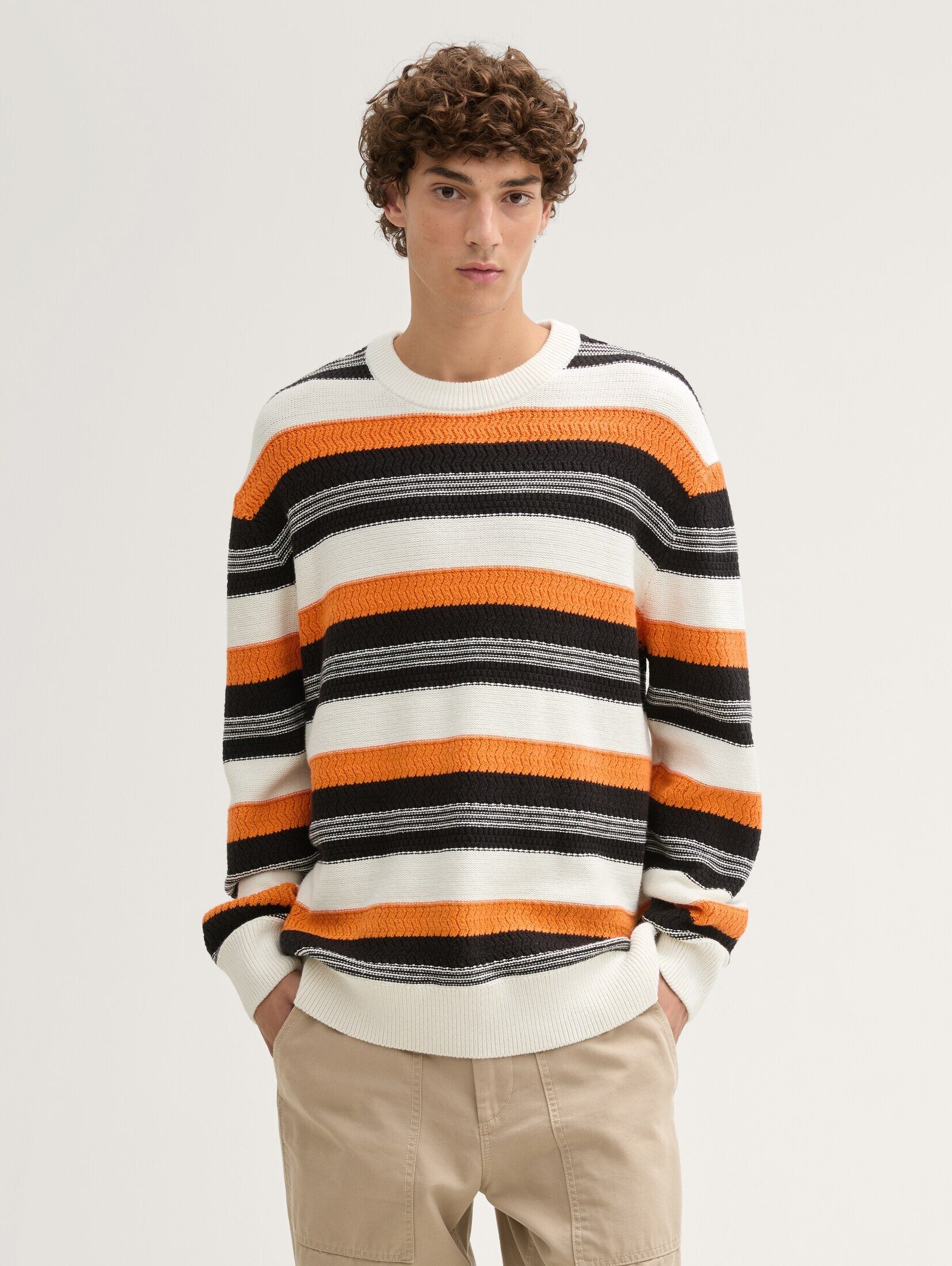 Strickpullover Gestreifter Strickpullover