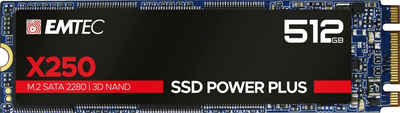 EMTEC X250 Power Plus SSD interne SSD (512 GB) 520 MB/S Lesegeschwindigkeit, 500 MB/S Schreibgeschwindigkeit