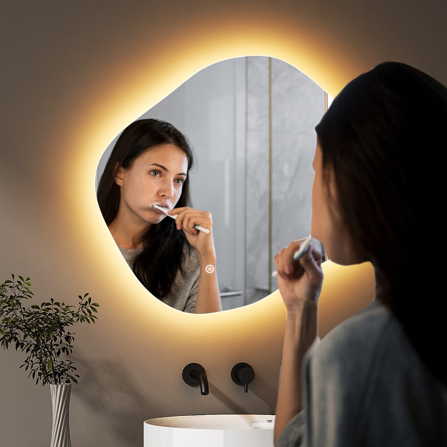 WDWRITTI Badspiegel LED Spiegel Badspiegel mit günstig online kaufen