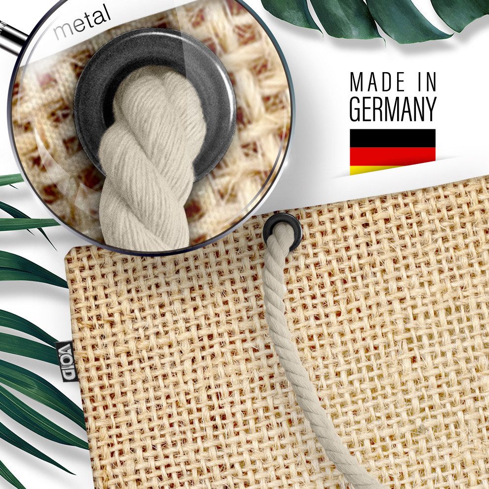 VOID Strandtasche (1-tlg), Leinen Optik Druck Hanf-Optik Canvas-Druck