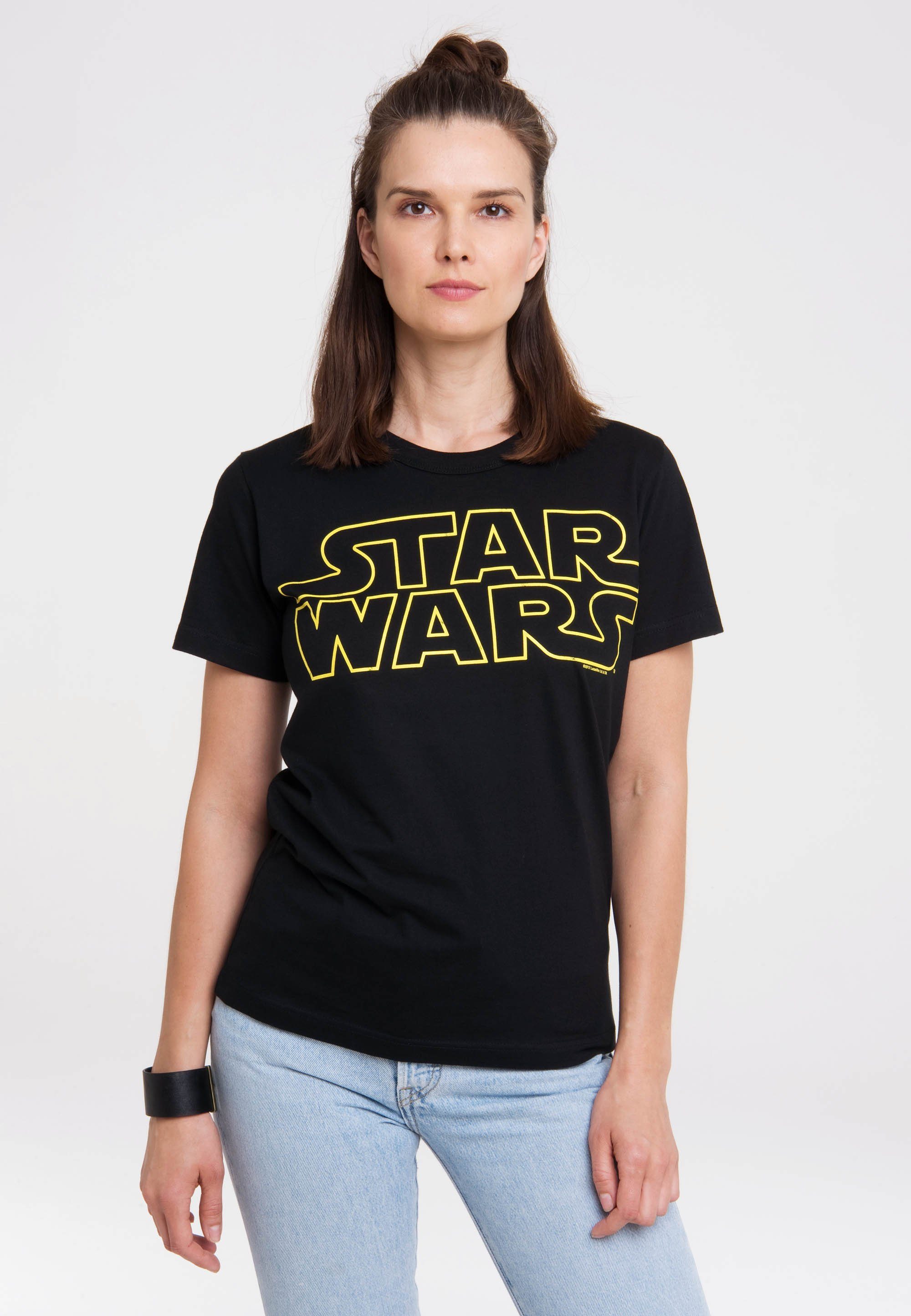 LOGOSHIRT T-Shirt Star Wars Logo mit lizenziertem Print