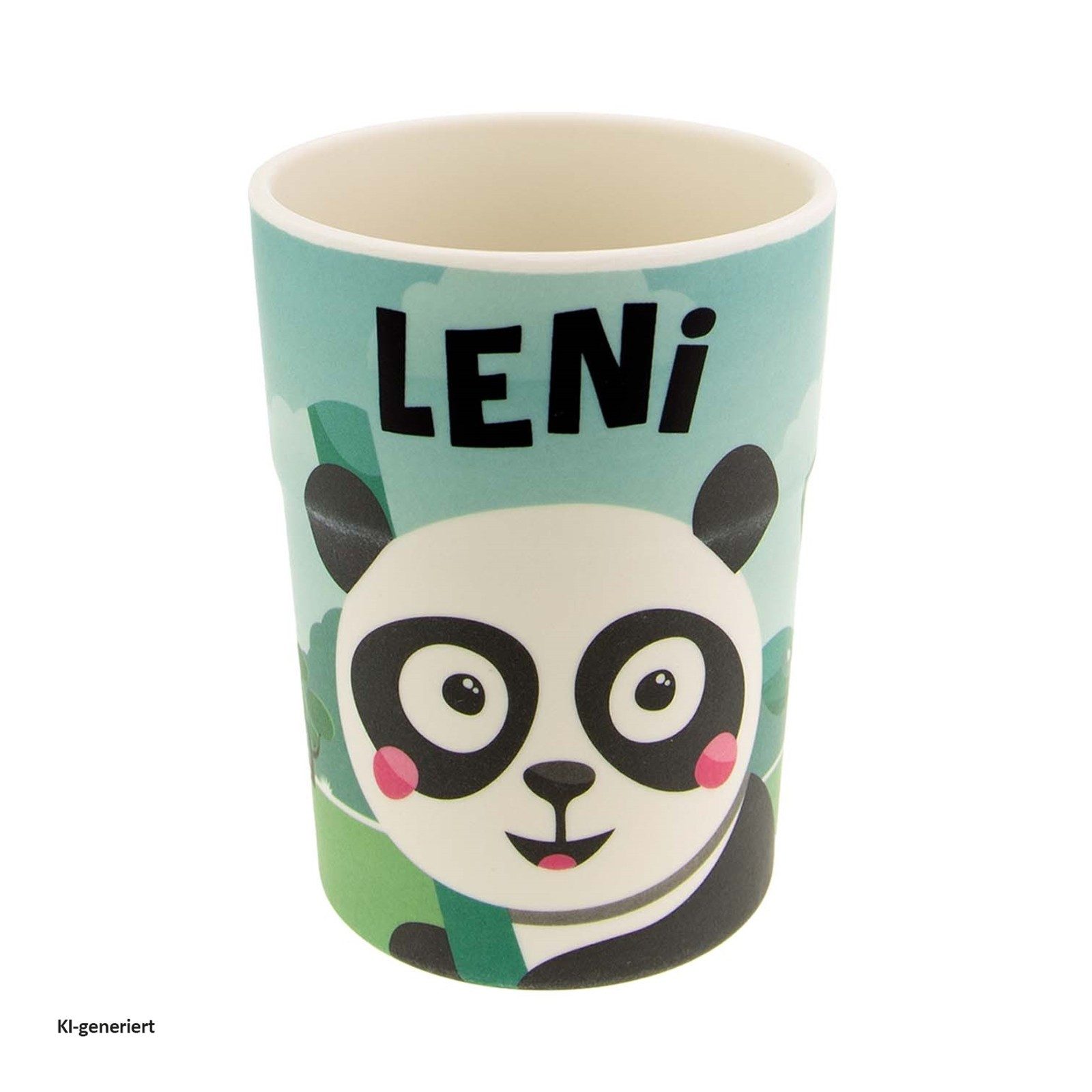 HTI-Living Kinderbecher Kinderbecher Namensbecher Leni, 1-tlg., Kunststoff, Trinkbecher Saftbecher Milchbecher