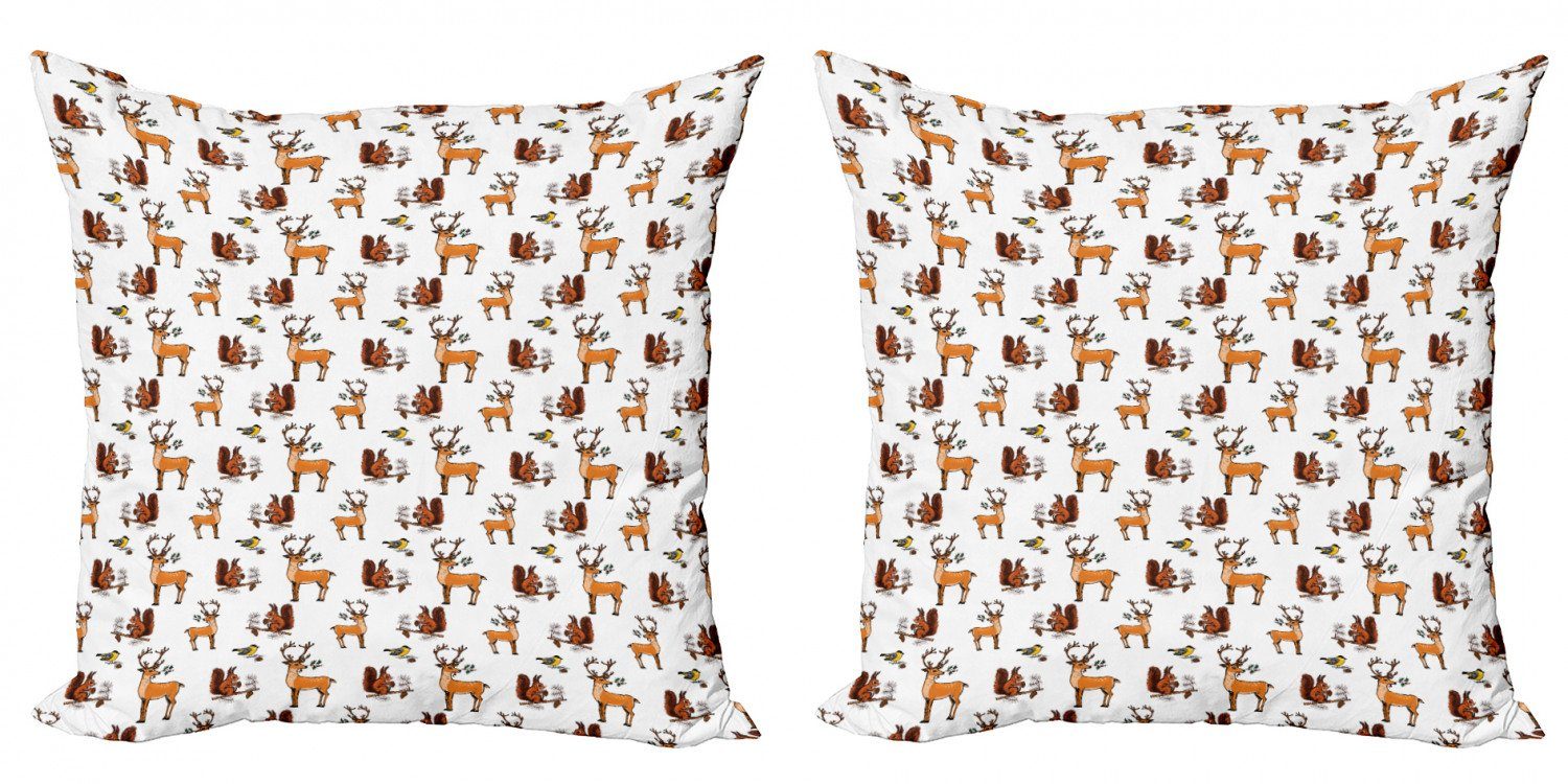 Ein neues Produkt ist eingetroffen Kissenbezüge Modern Accent Doppelseitiger Digitaldruck, Skizze Weihnachten Stück), Abakuhaus (2 Tiere Eichhörnchen