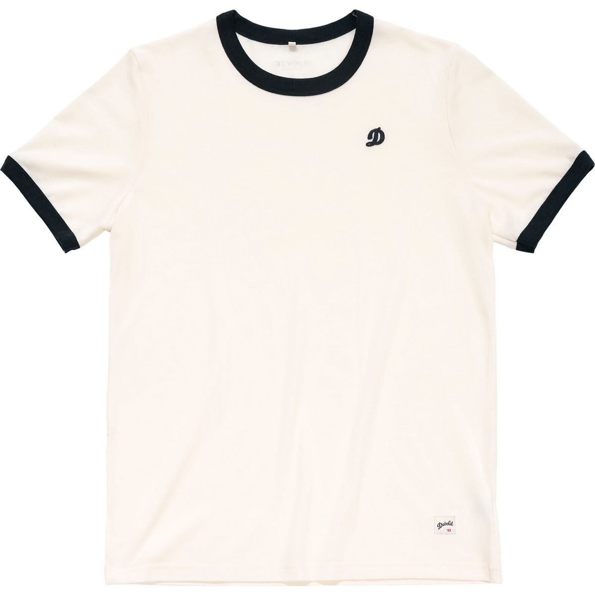 Devold Kurzarmshirt Archive Ringer Tee Dieses atmungsaktive Merino Shirt Unisex im 50er-Jahre-Look hemmt