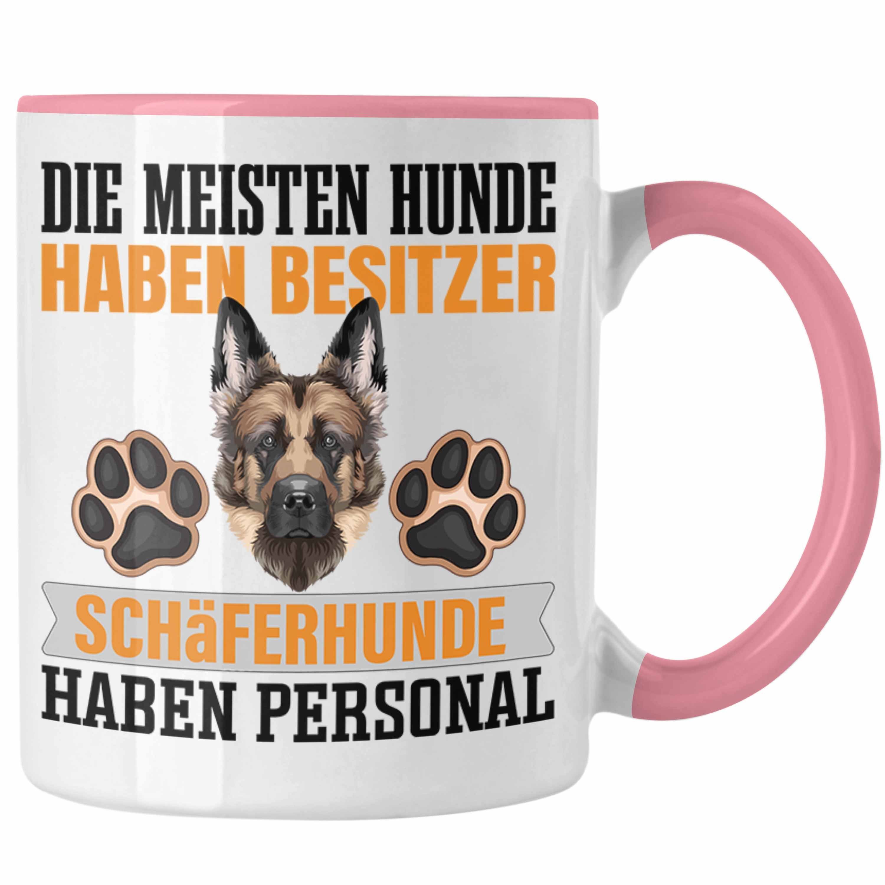 Trendation Tasse Schäferhund Besitzer Tasse Geschenk Lustiger Spruch Geschenkidee Besit Rosa