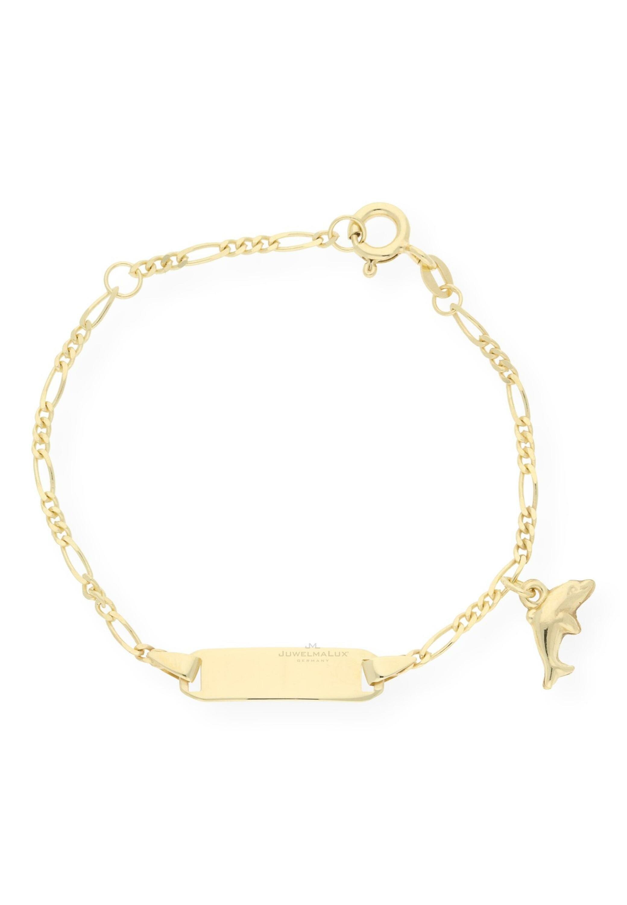 JuwelmaLux Goldarmband »Kinder-Armband Gold mit Delphinanhänger« (1-tlg),  Kinder-Armband mit Gravurplatte Gelbgold 333/000, inkl. Schmuckschachtel