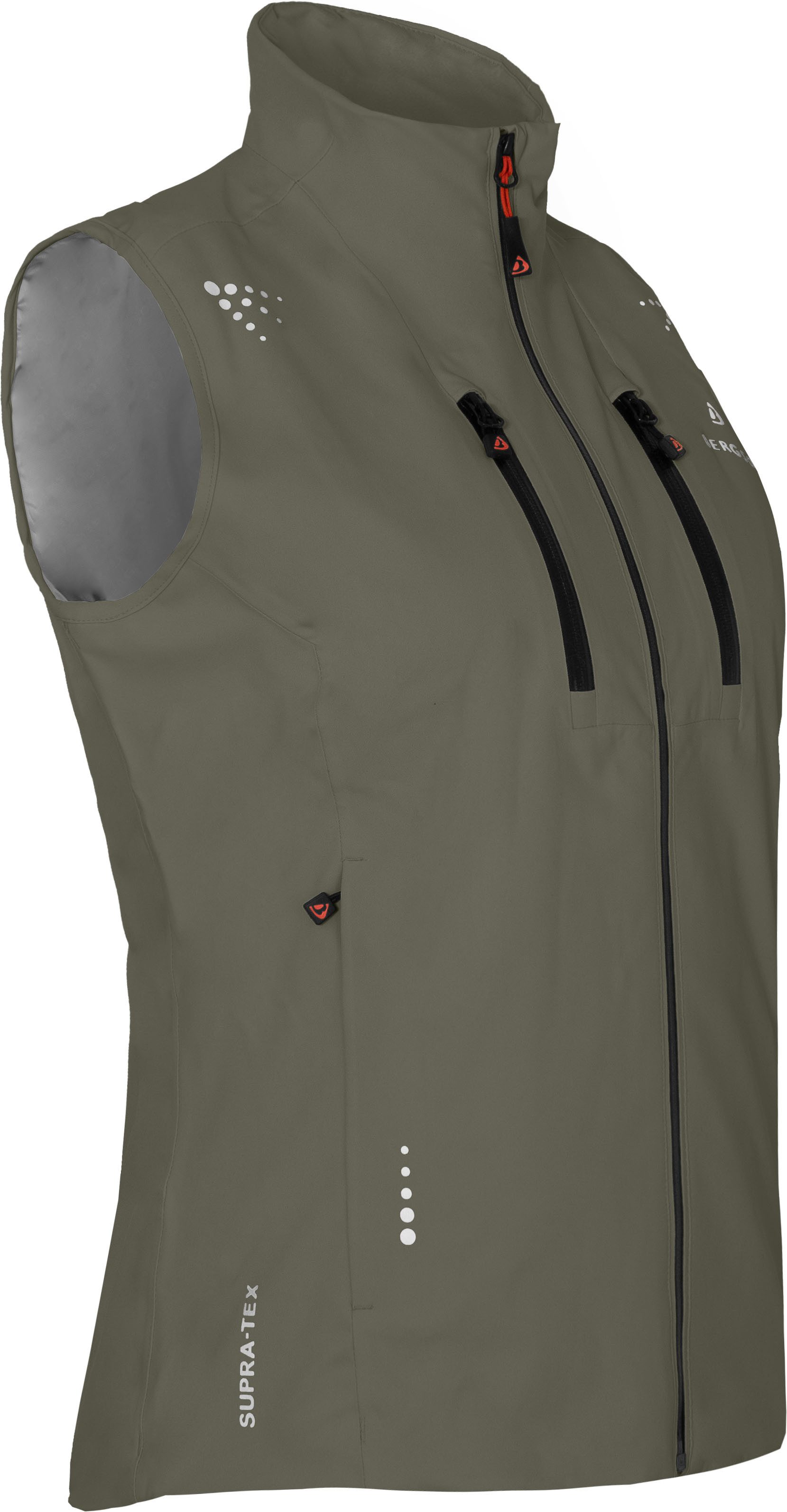 Bergson Regenjacke LEKNES THERMO Weste Damen Regenweste, recycelt, leicht wattiert, 20000 mm Wassersäule, No