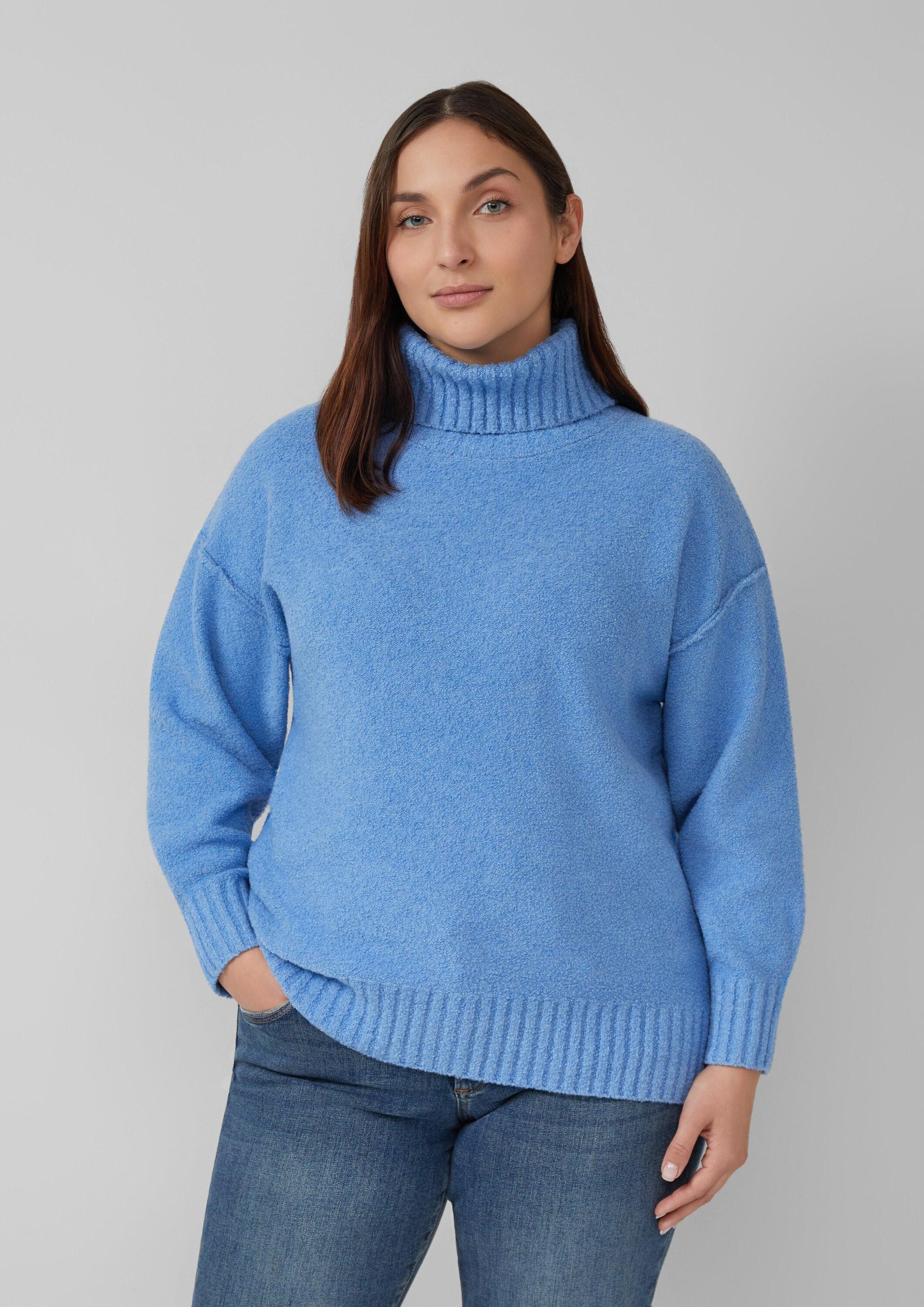 s.Oliver Longpullover Strickpullover Kuscheliger Strickpullover mit breitem günstig online kaufen