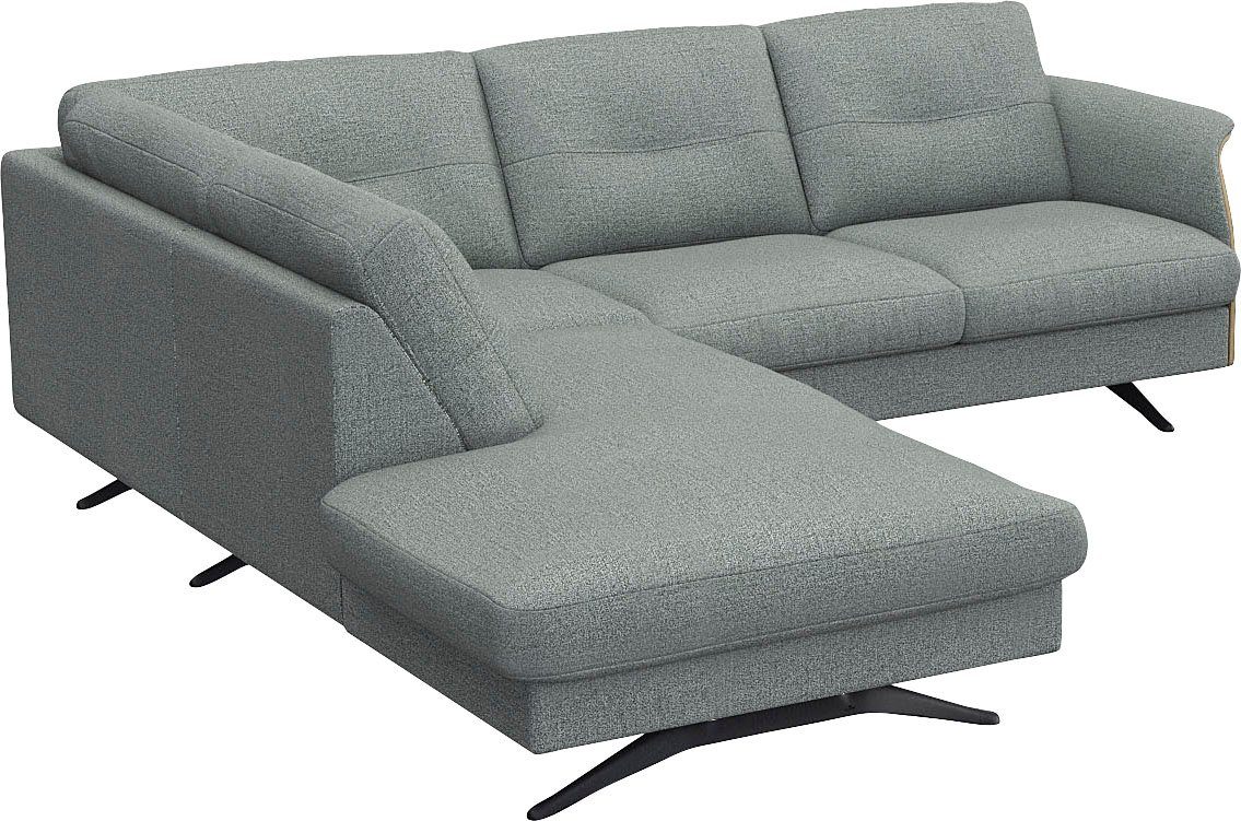 FLEXLUX Ecksofa Glow, super bequem durch hochwertigem Sitzaufbau mit Federkern, L-Form, Modernes skandinavisches Design