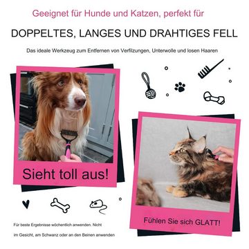 Bugalugs Fellkamm Bugalugs Hunde Katzen Knotenbürste Entfilzungsrechen gegen Knoten