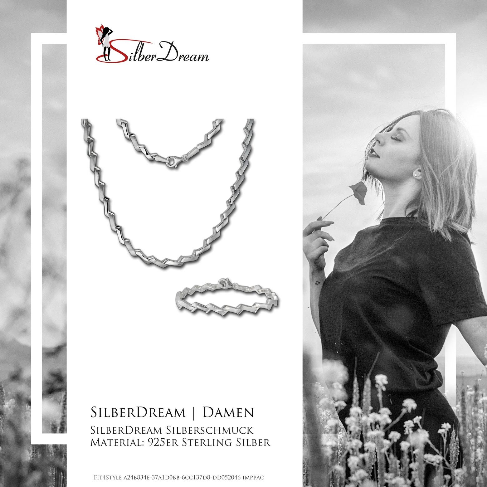 SilberDream Schmuckset SilberDream Collier & Armband Zick-Zack (2-tlg., Sch günstig online kaufen