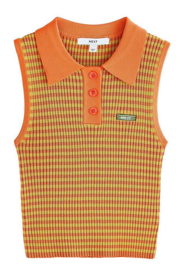 Next Stricktop Ärmelloses, gestricktes Polo-Oberteil (1-tlg)