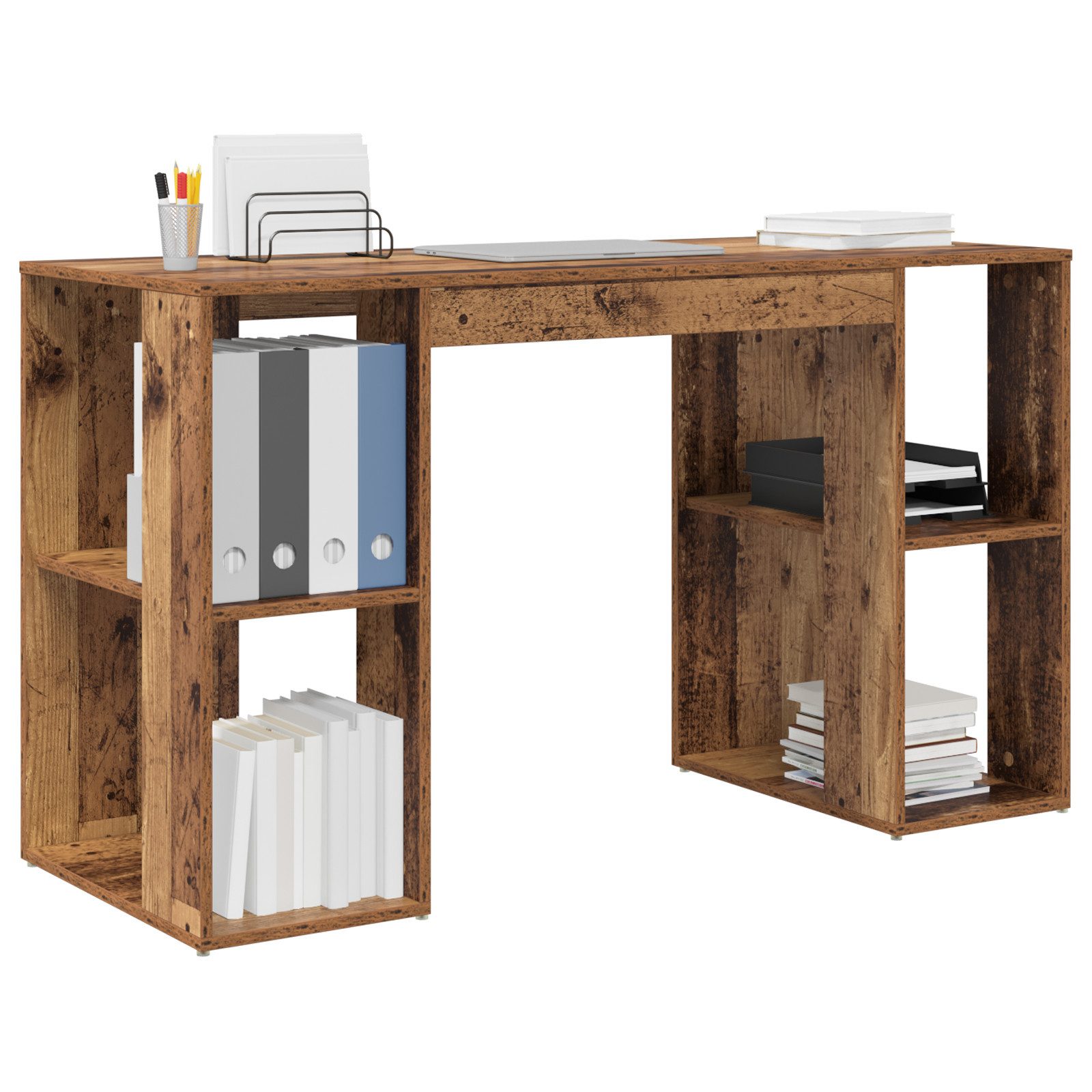 vidaXL Schreibtisch Brauner Schreibtisch Altes Holz günstig online kaufen