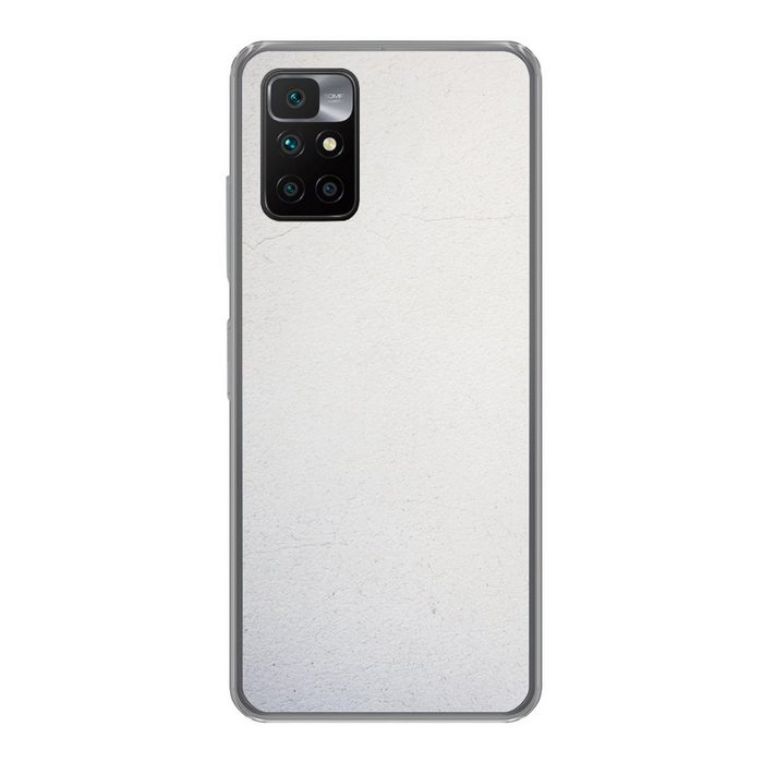 MuchoWow Handyhülle Beton - Weiß - Modern Phone Case Handyhülle Xiaomi Redmi 10 Silikon Schutzhülle