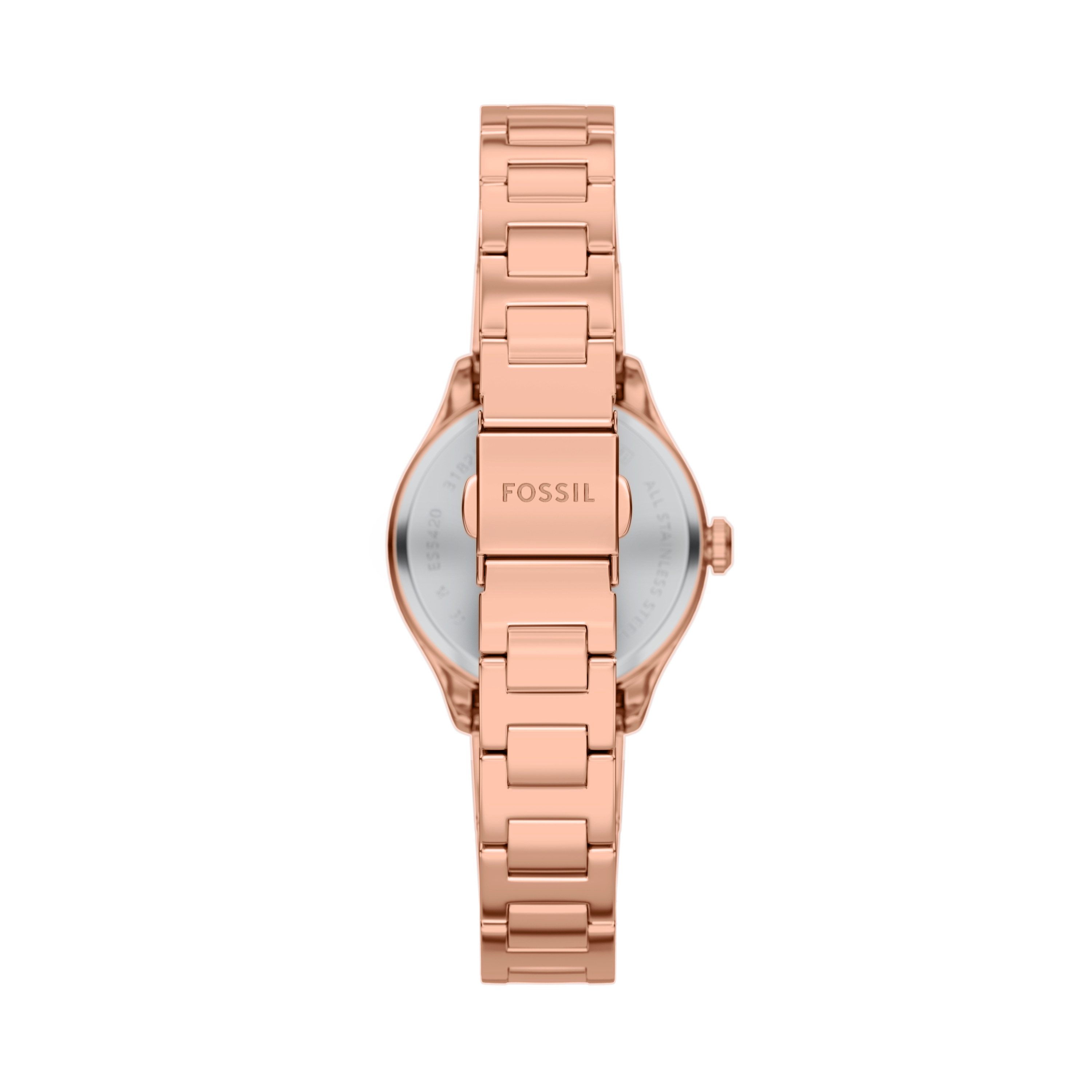 Fossil Quarzuhr GILMORE ES5420, Armbanduhr, Damenuhr, Edelstahlarmband, analog