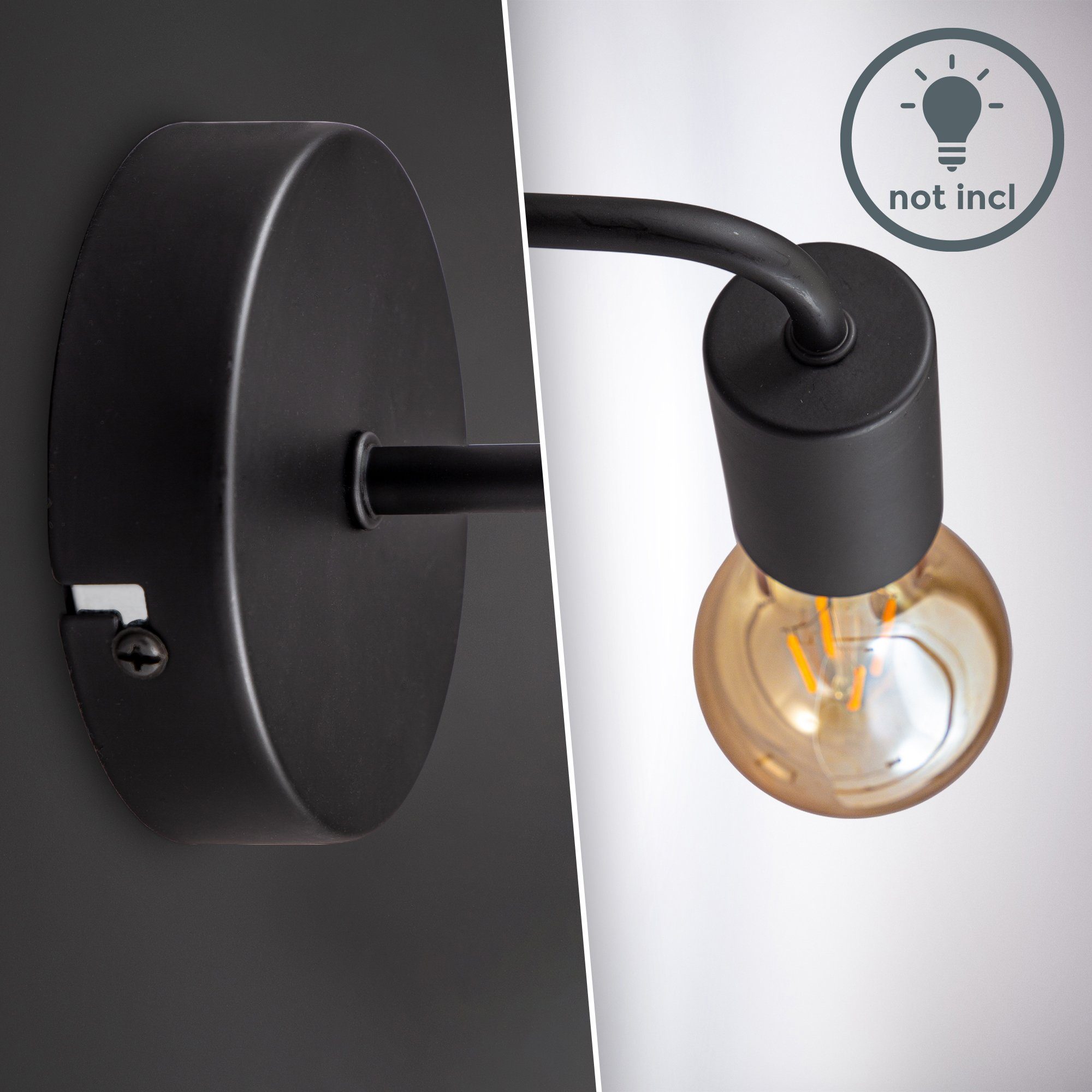 B.K.Licht Wandleuchte, ohne Leuchtmittel, Wandlampe, 1 günstig online kaufen