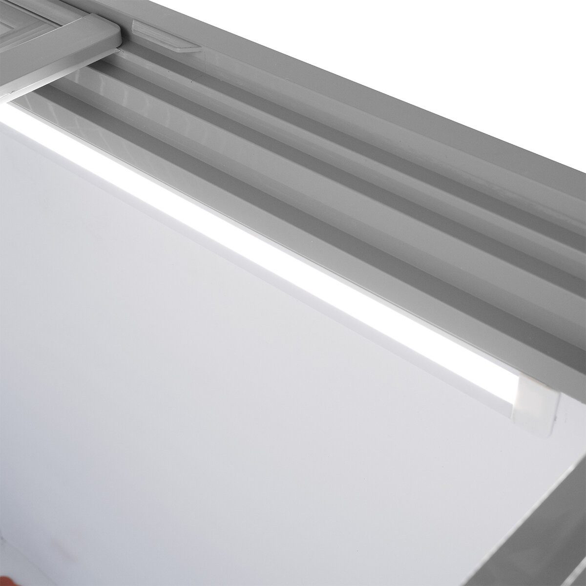 GastroHero Gefriertruhe Eiscreme Eistruhe 217 Liter LED Rollen Verkaufstruhe Gastronomie Kiosk ECTE217, 97.8 cm breit, 217 l, Schiebeglasdeckel, mit 4 Körben, a – Bild 4 von 5