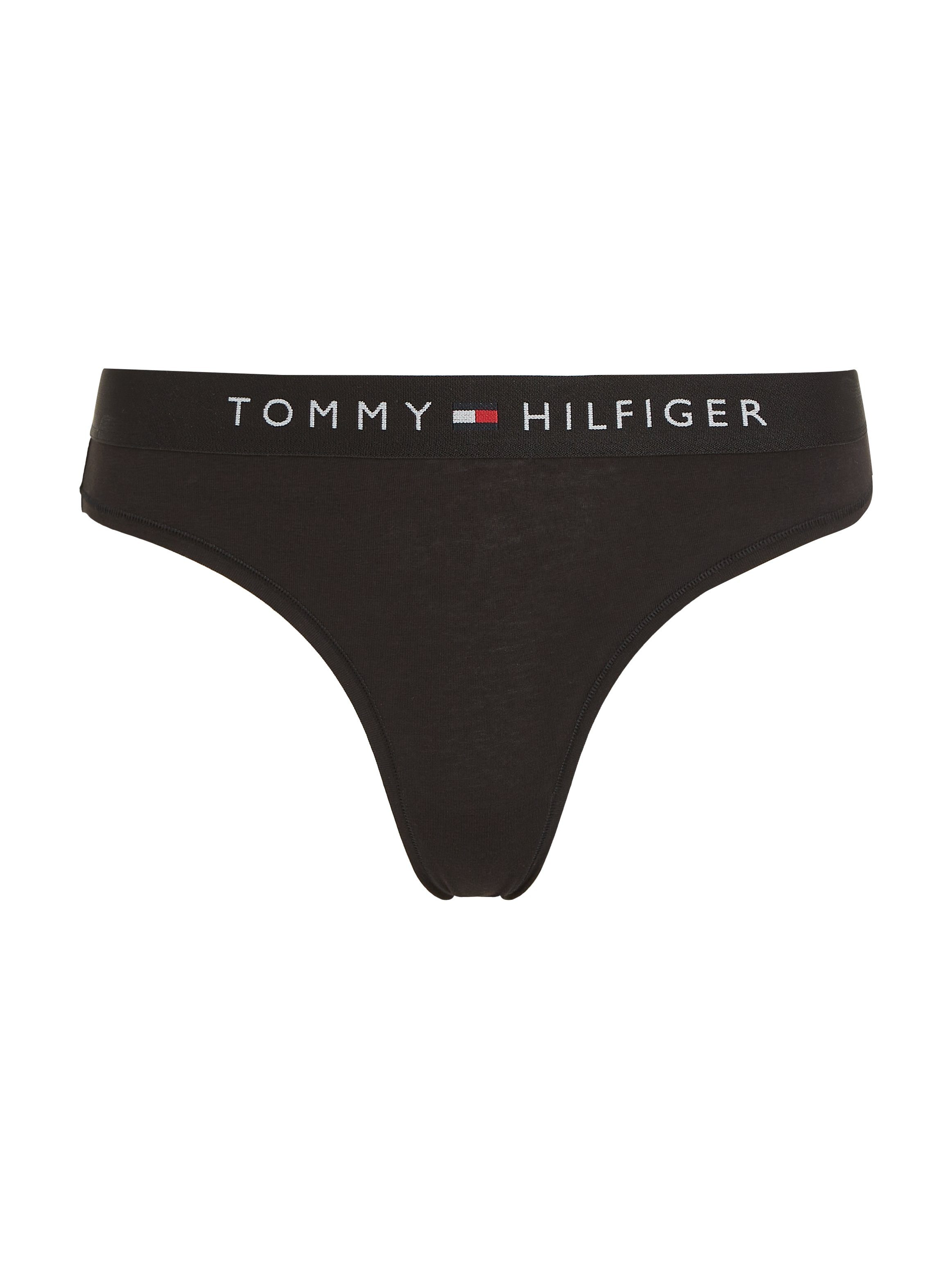 Tommy Hilfiger Underwear Slip THONG Hilfiger Tommy Black Markenlabel mit